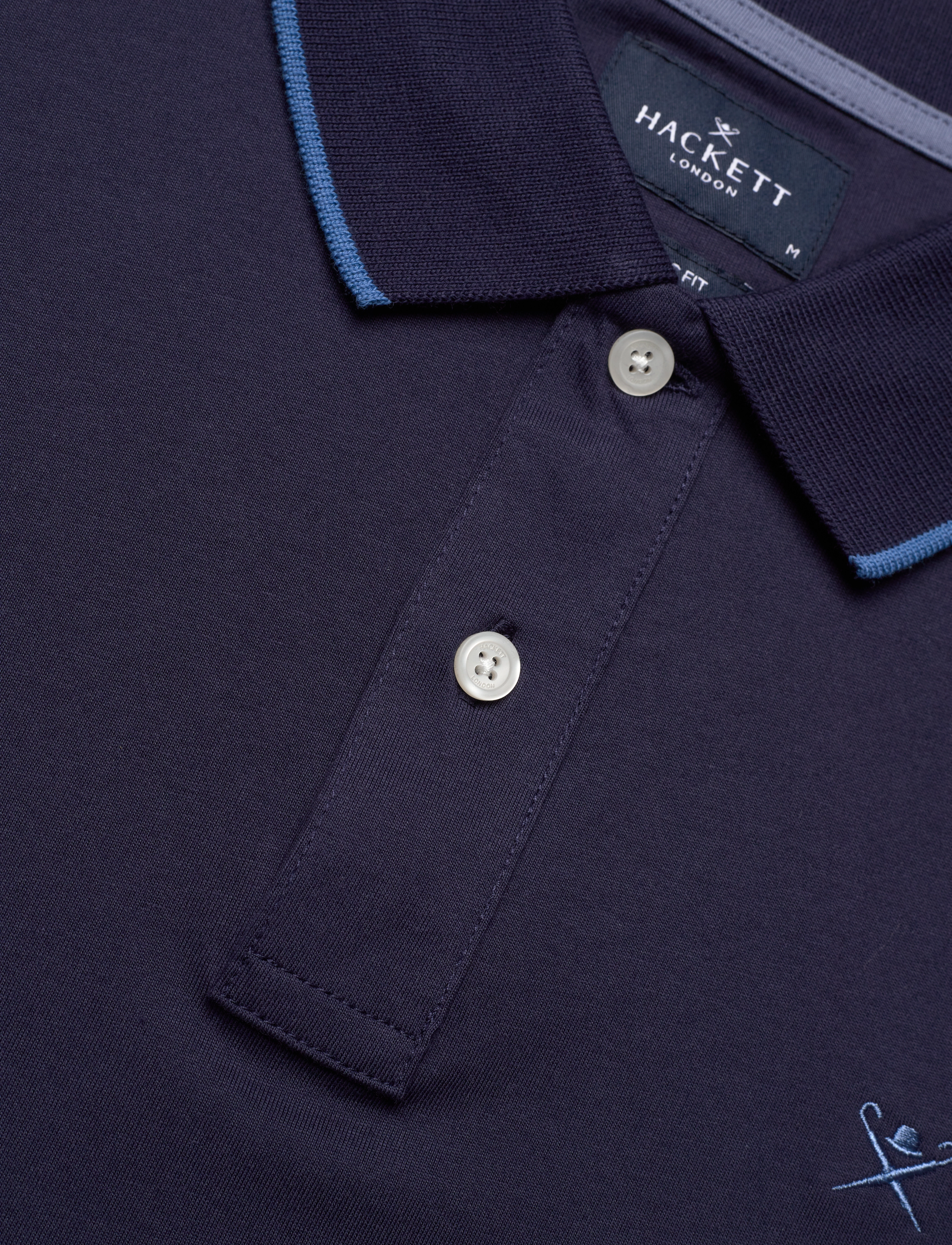 Hackett London - TIPPED JERSEY POLO - ink blue - 2