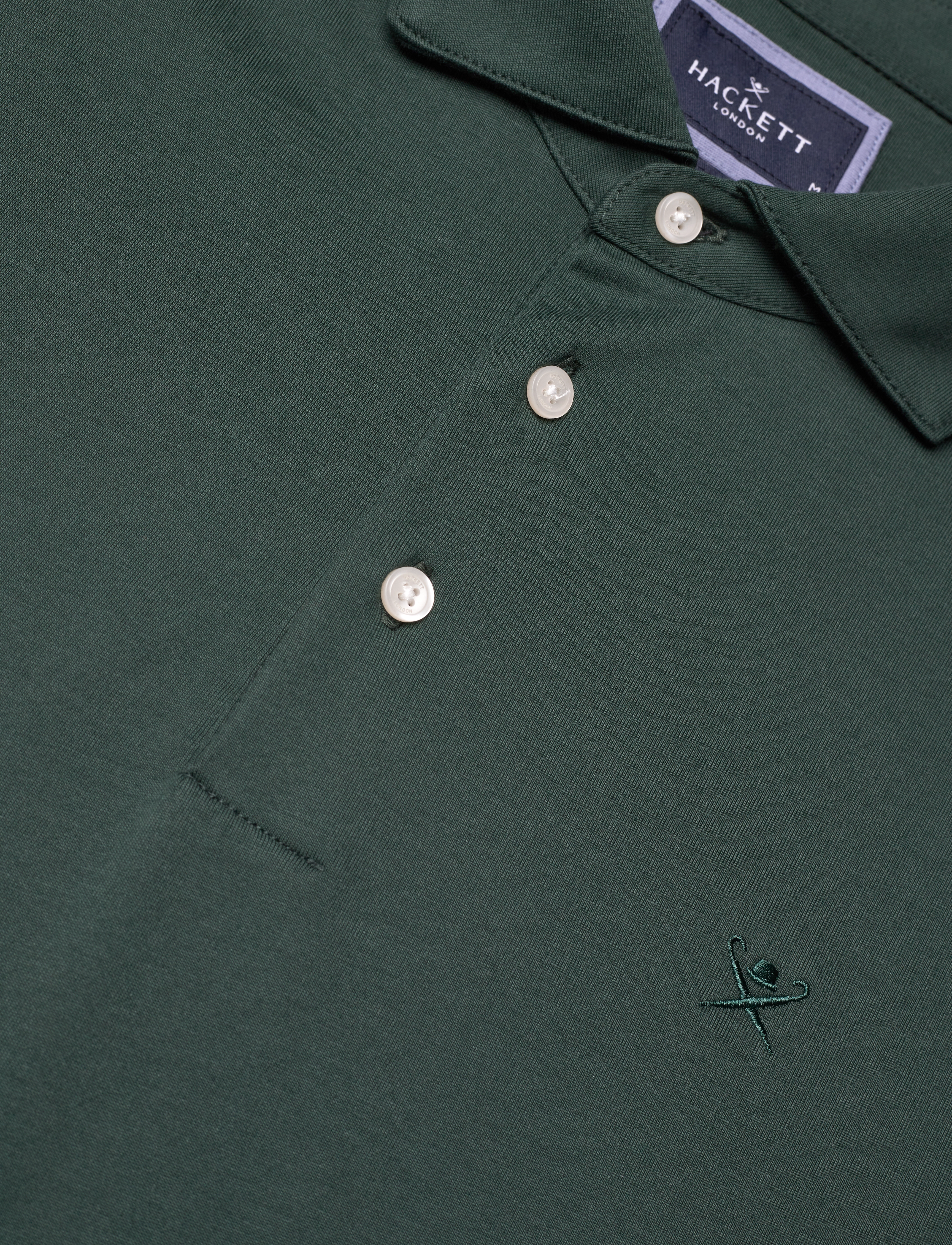 Hackett London - PIMA COTTON POLO - dark green - 2
