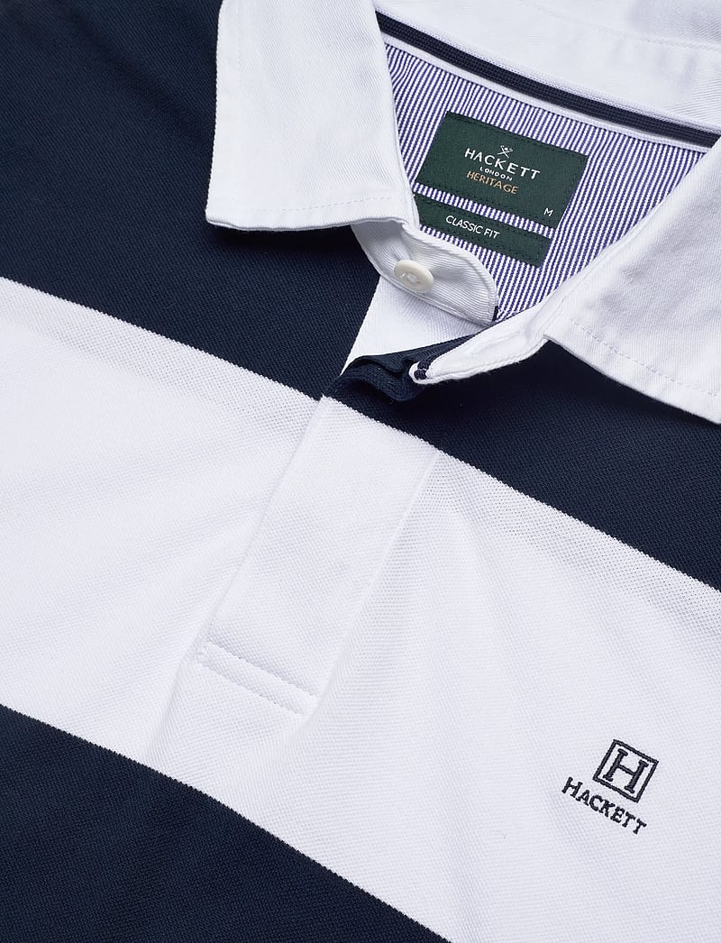 Hackett London - HERITAGE H STR PQ RBY - kurzärmelig - optic white - 2