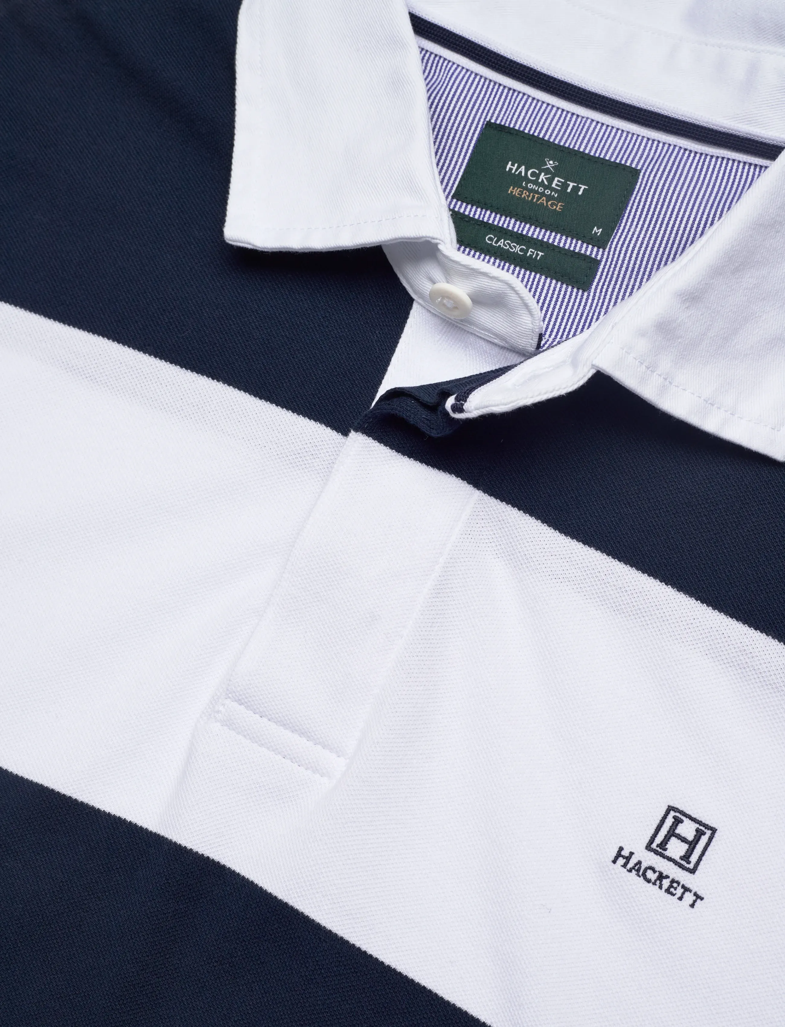 Hackett London - HERITAGE H STR PQ RBY - kortærmede poloer - optic white - 5