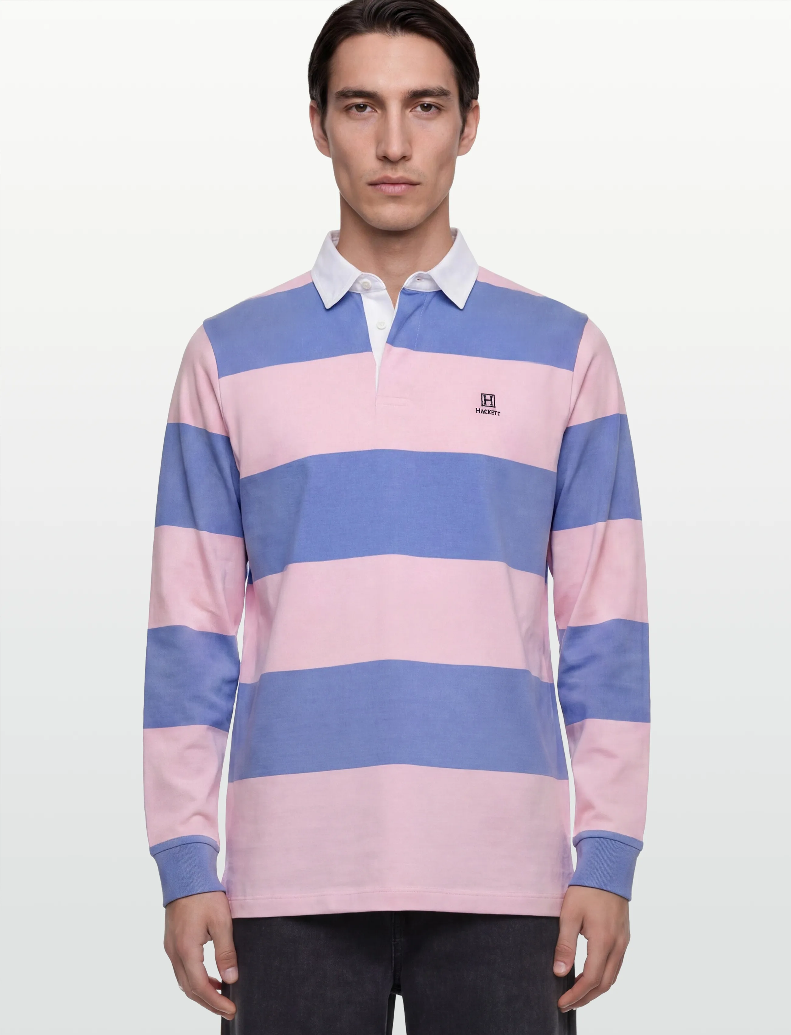 Hackett London - HERITAGE H STR RBY LS - langærmede poloer - light pink - 3