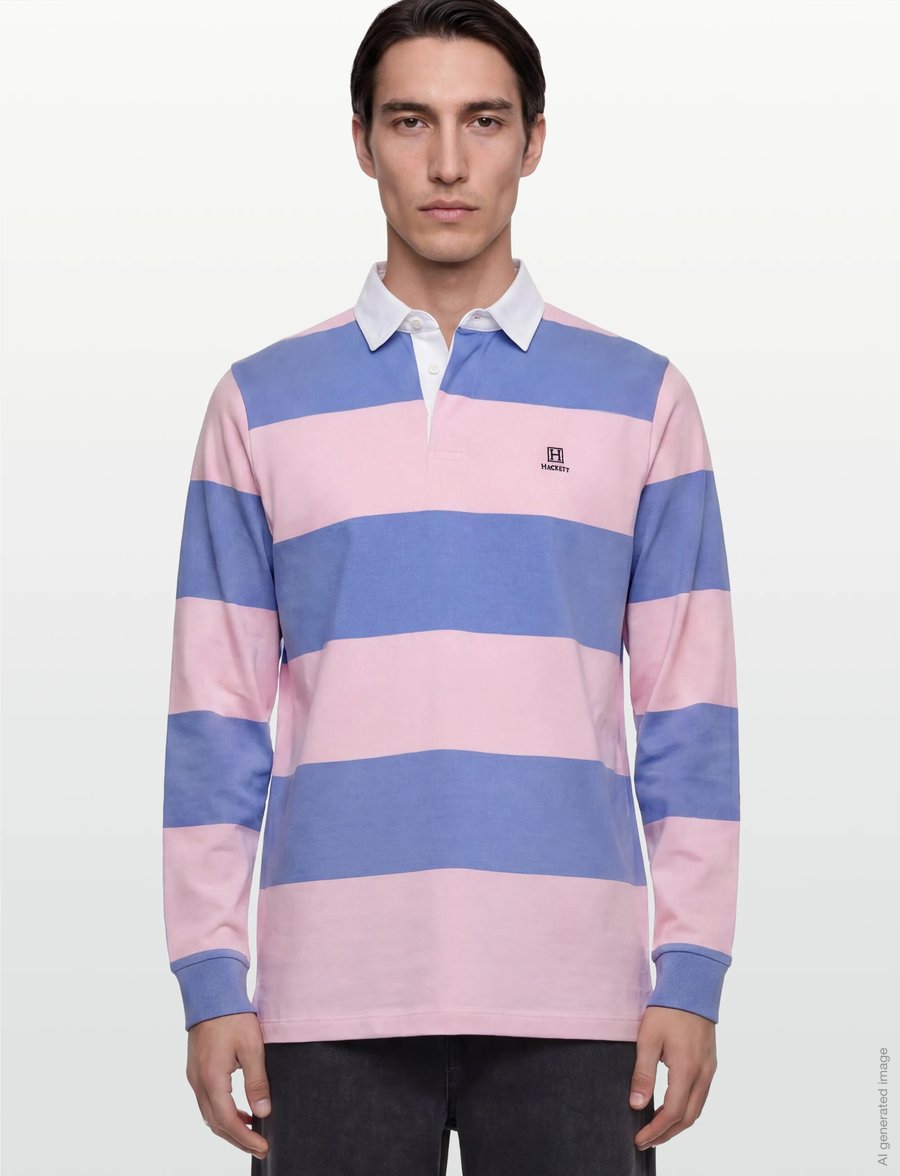 Hackett London - HERITAGE H STR RBY LS - langärmelig - light pink - 3