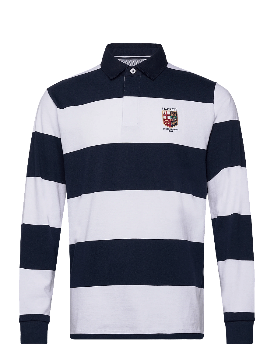 Hackett London - HERITAGE LRC STR RB LS - langærmede poloer - optic white - 1