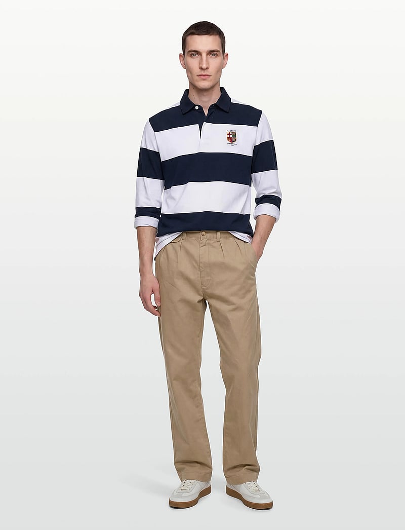 Hackett London - HERITAGE LRC STR RB LS - långärmade pikéer - optic white - 0