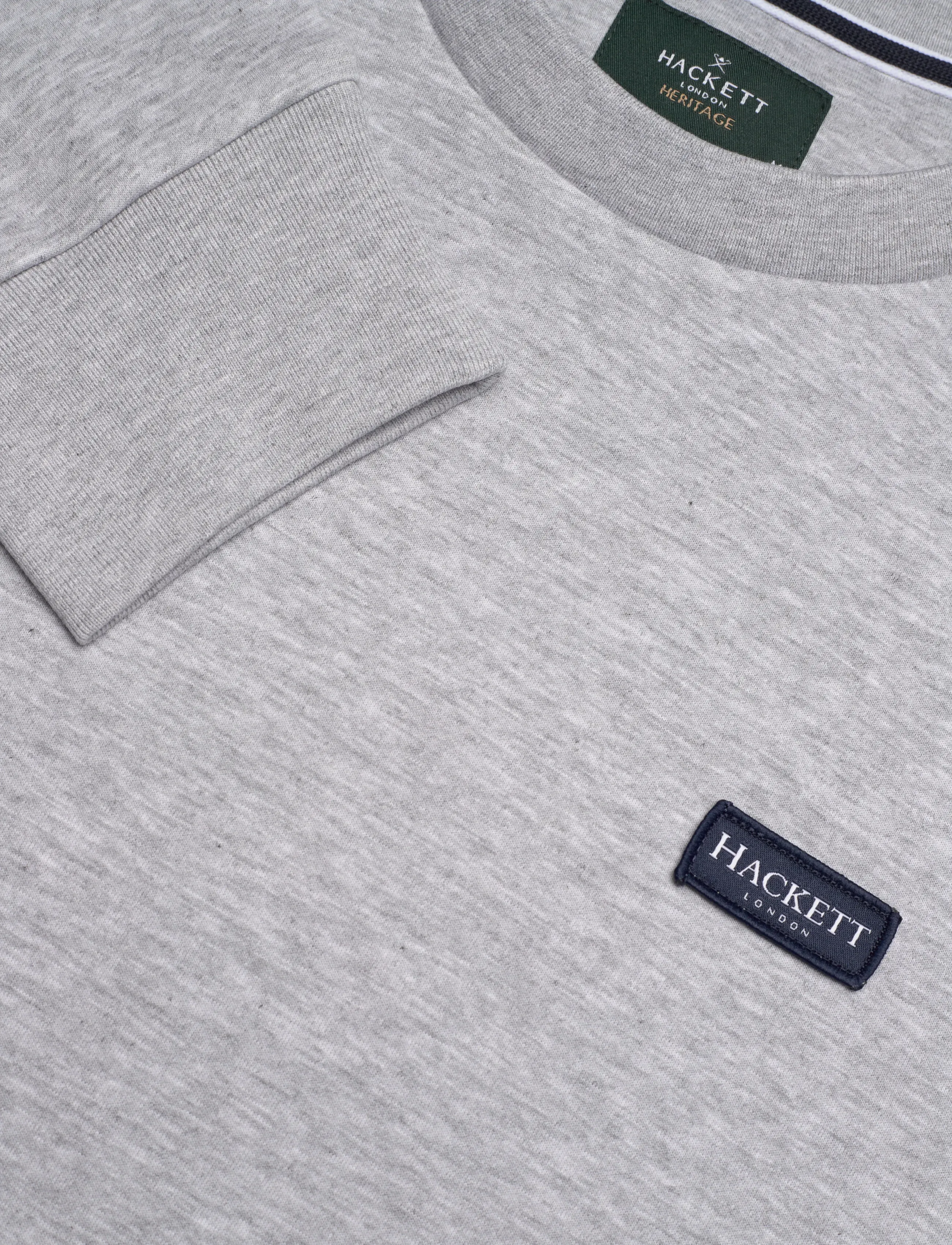 Hackett London - HERITAGE ESS BADGE CRW - osta olukorra järgi - light grey marl - 5