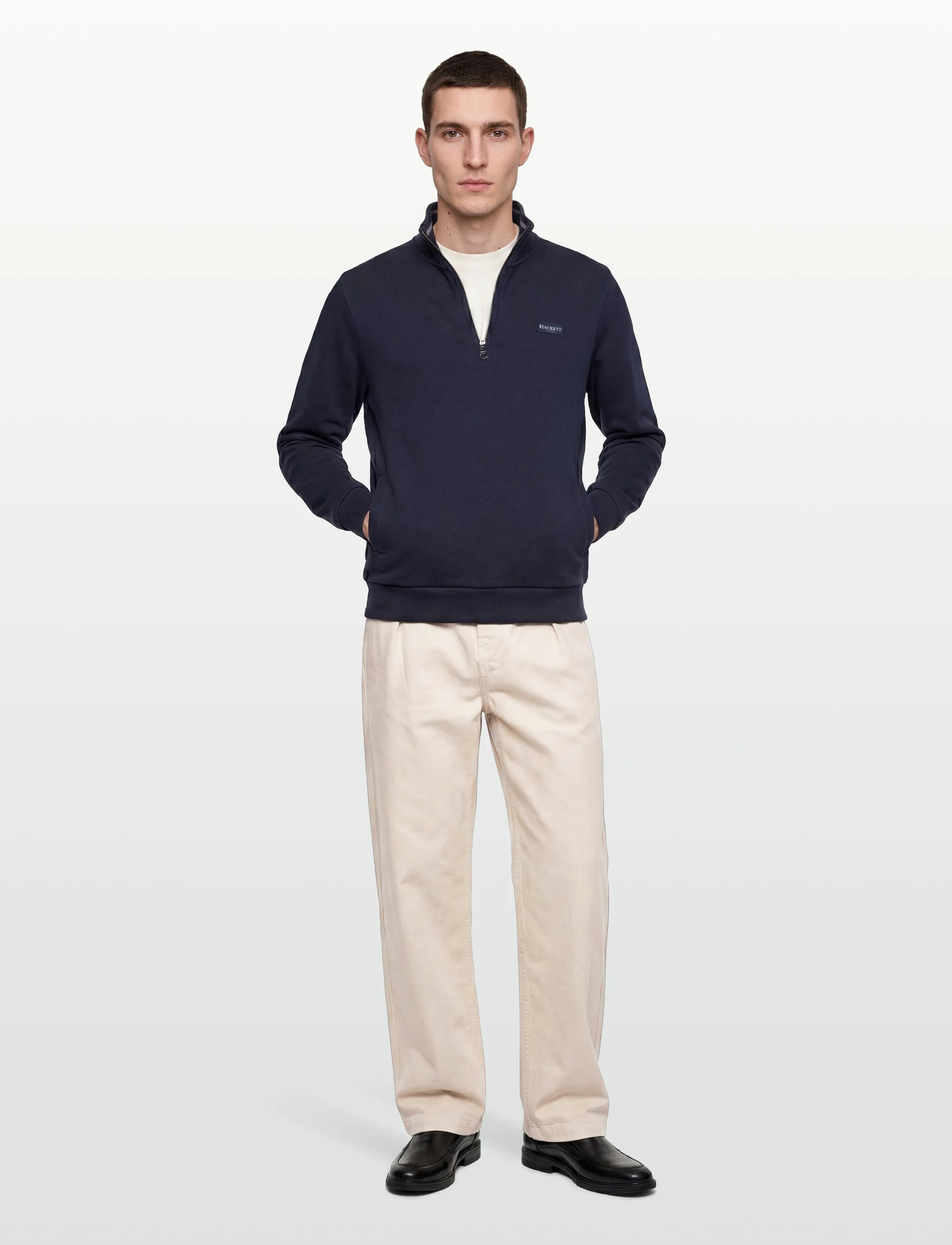 Hackett London Heritage Ess Badge Hz, L, Navy, Sweatshirts & Hættetrøjer > Sweatshirts, Herre