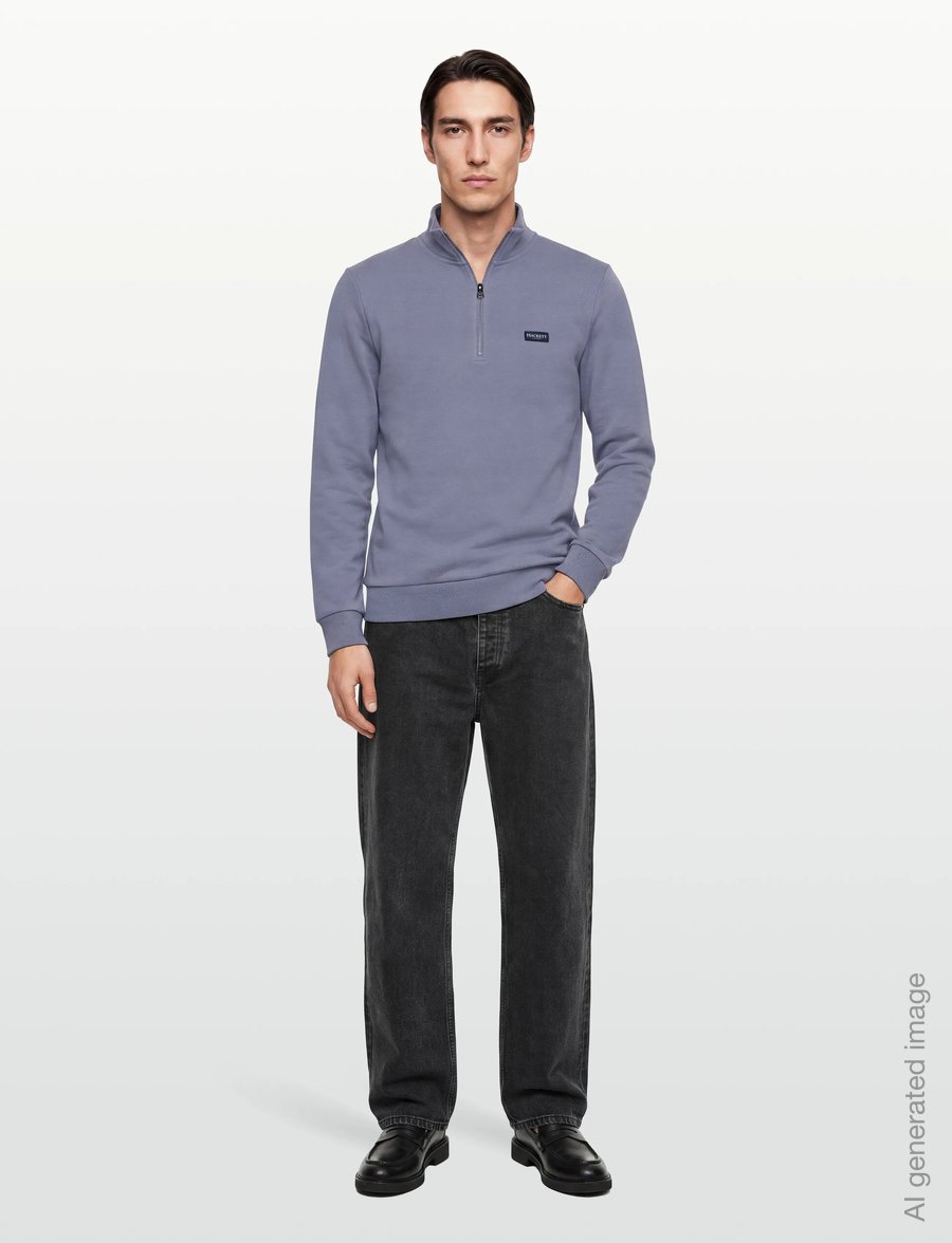 Hackett London - HERITAGE ESS BADGE HZ - sweatshirts - thames blue - 0