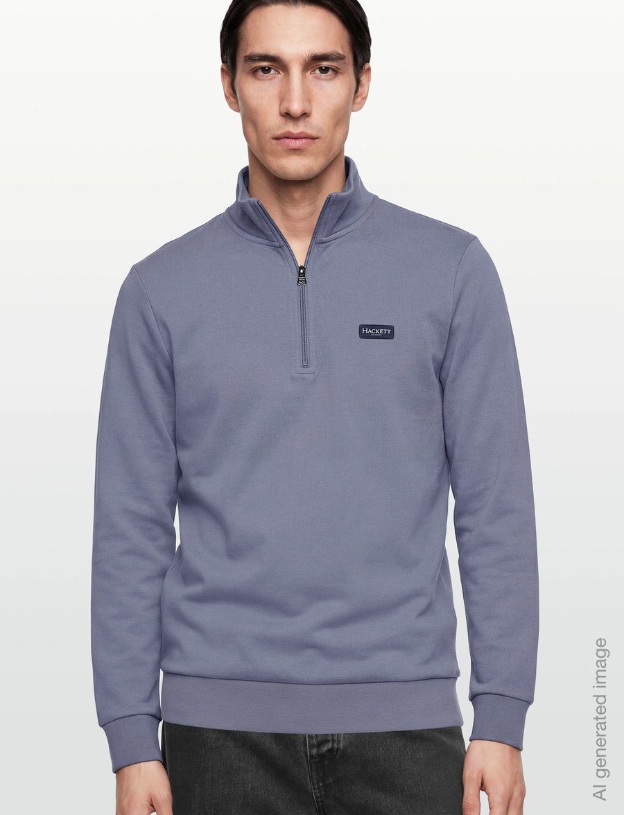 Hackett London - HERITAGE ESS BADGE HZ - sweatshirts - thames blue - 3