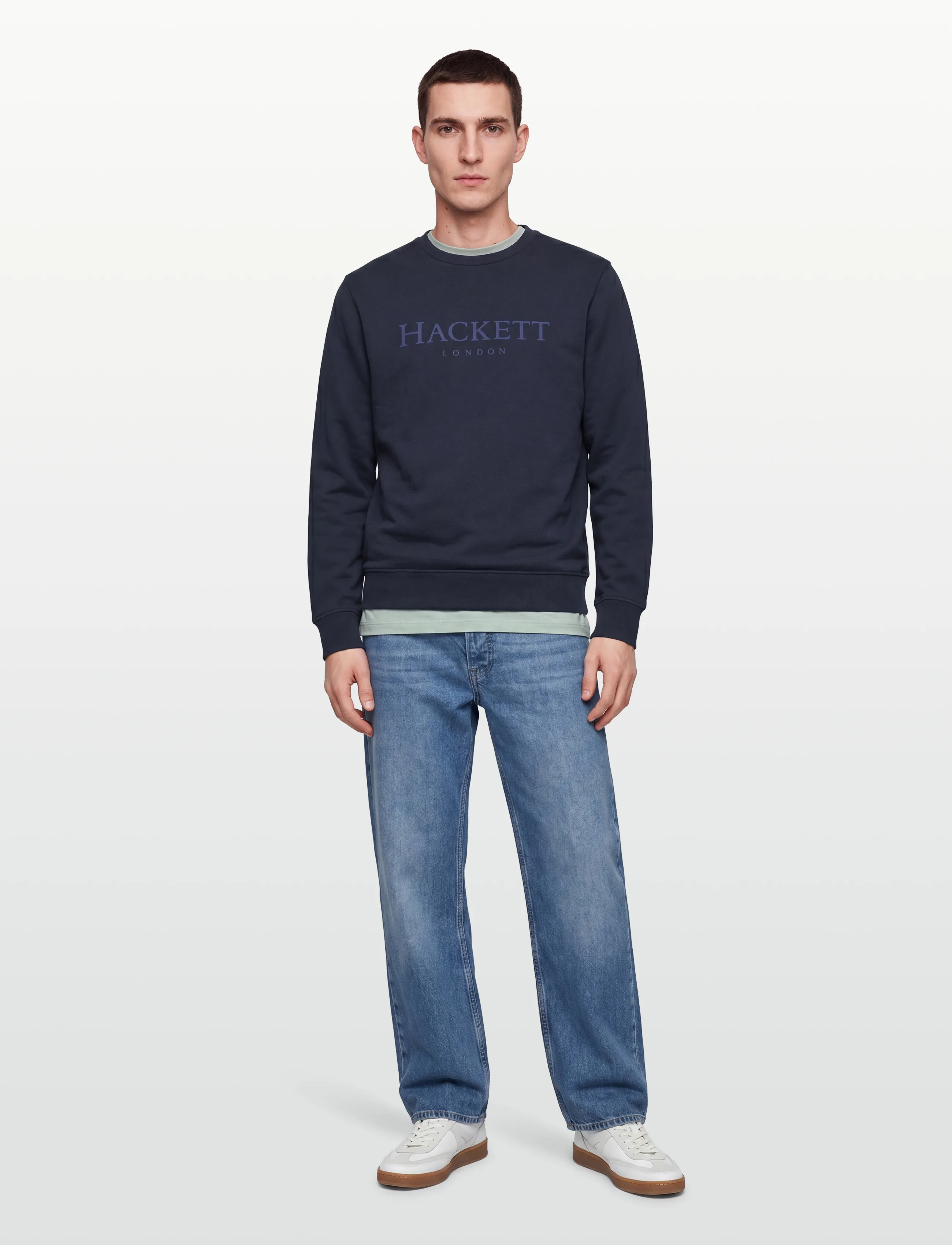 Hackett London Heritage Ess Crew, XXL, Navy, Sweatshirts & Hættetrøjer > Sweatshirts, Herre