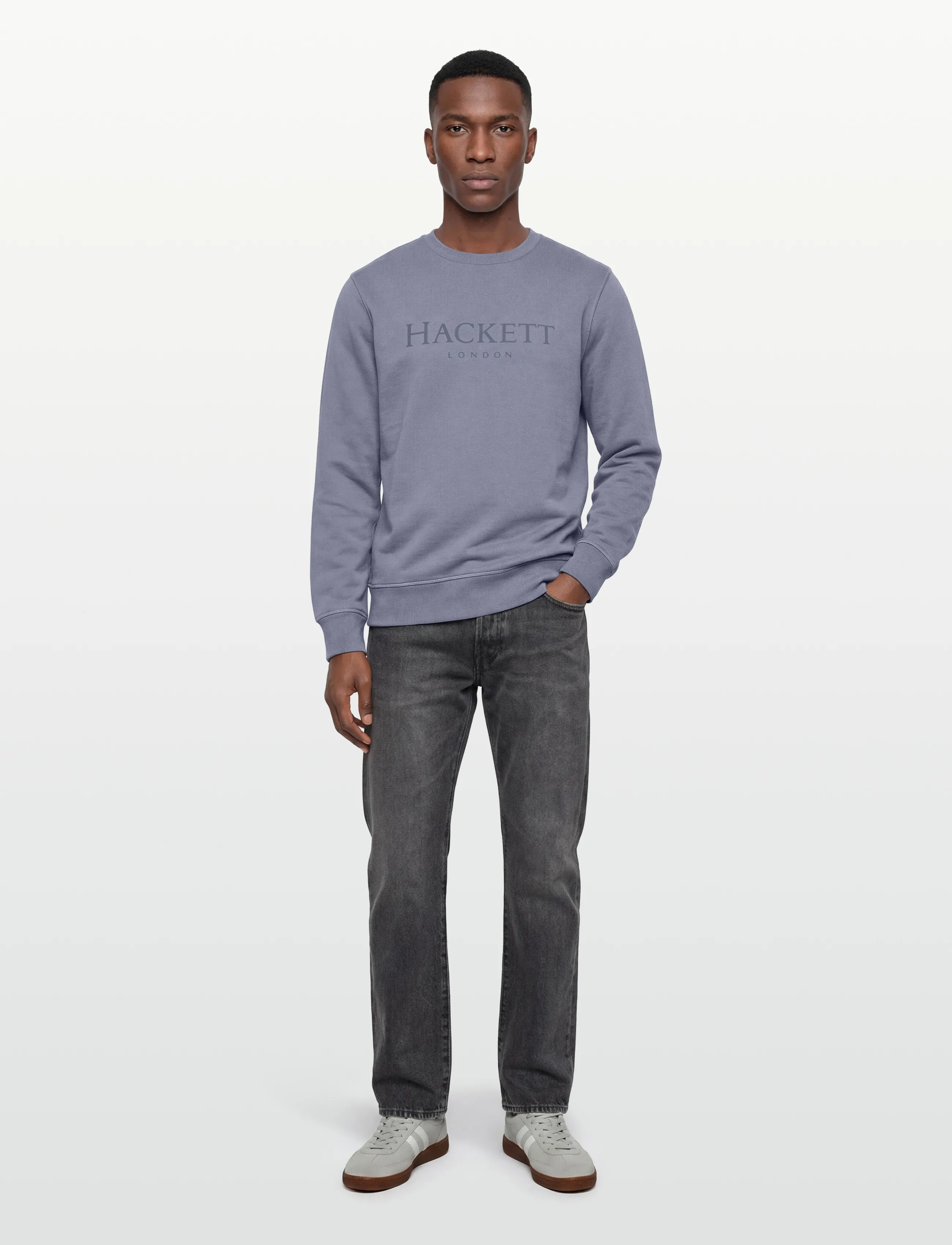 Hackett London HERITAGE ESS CREW - Tøj - THAMES BLUE / blue