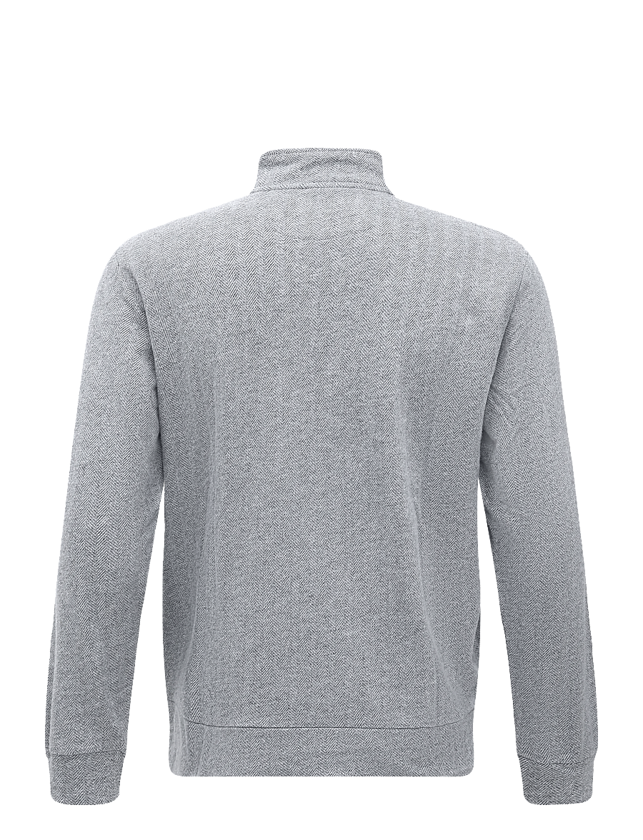 Hackett London - HBONE HALF ZIP SWEAT - charcoal grey - 1
