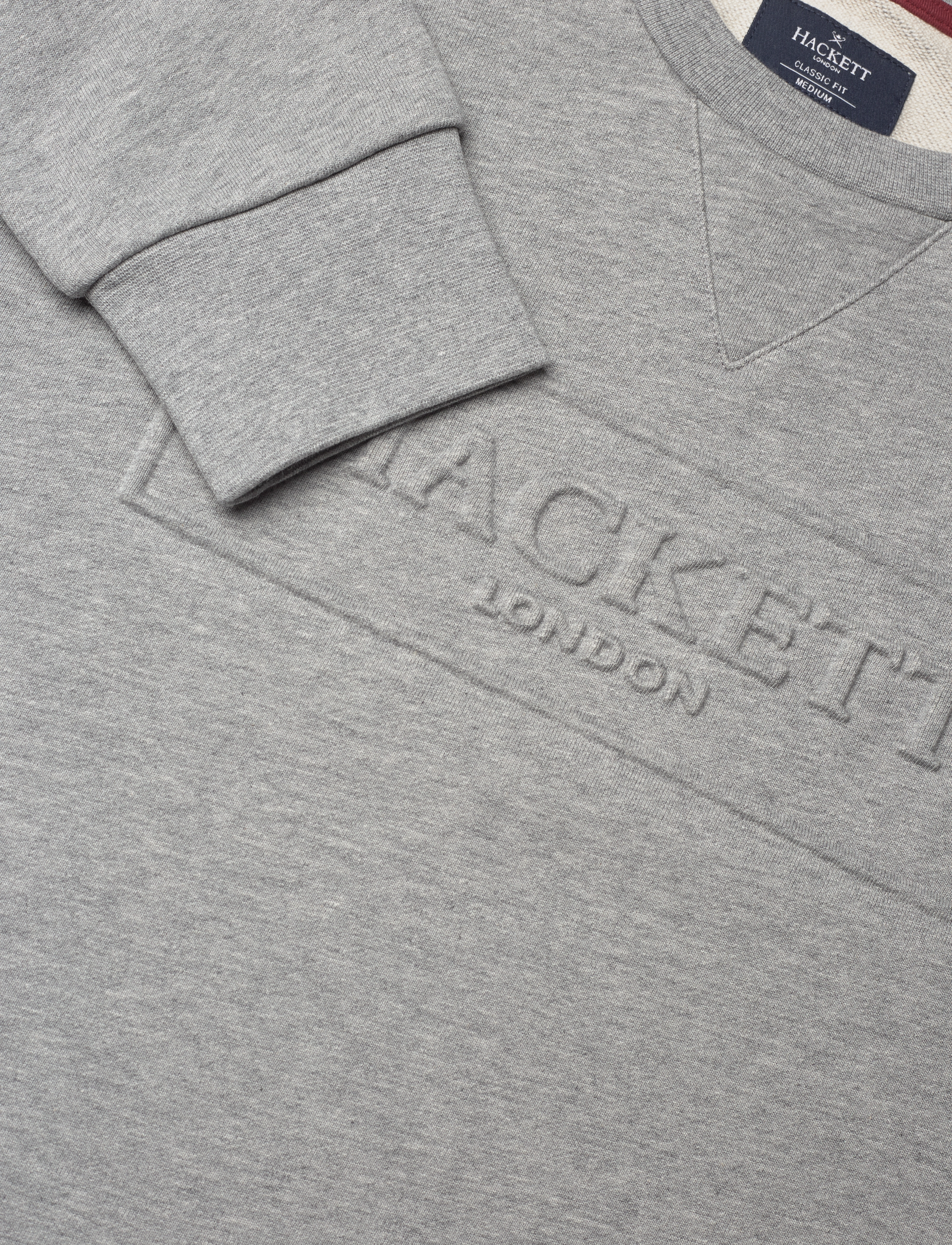 Hackett London - EMBOSSED CREW - grey marl - 2