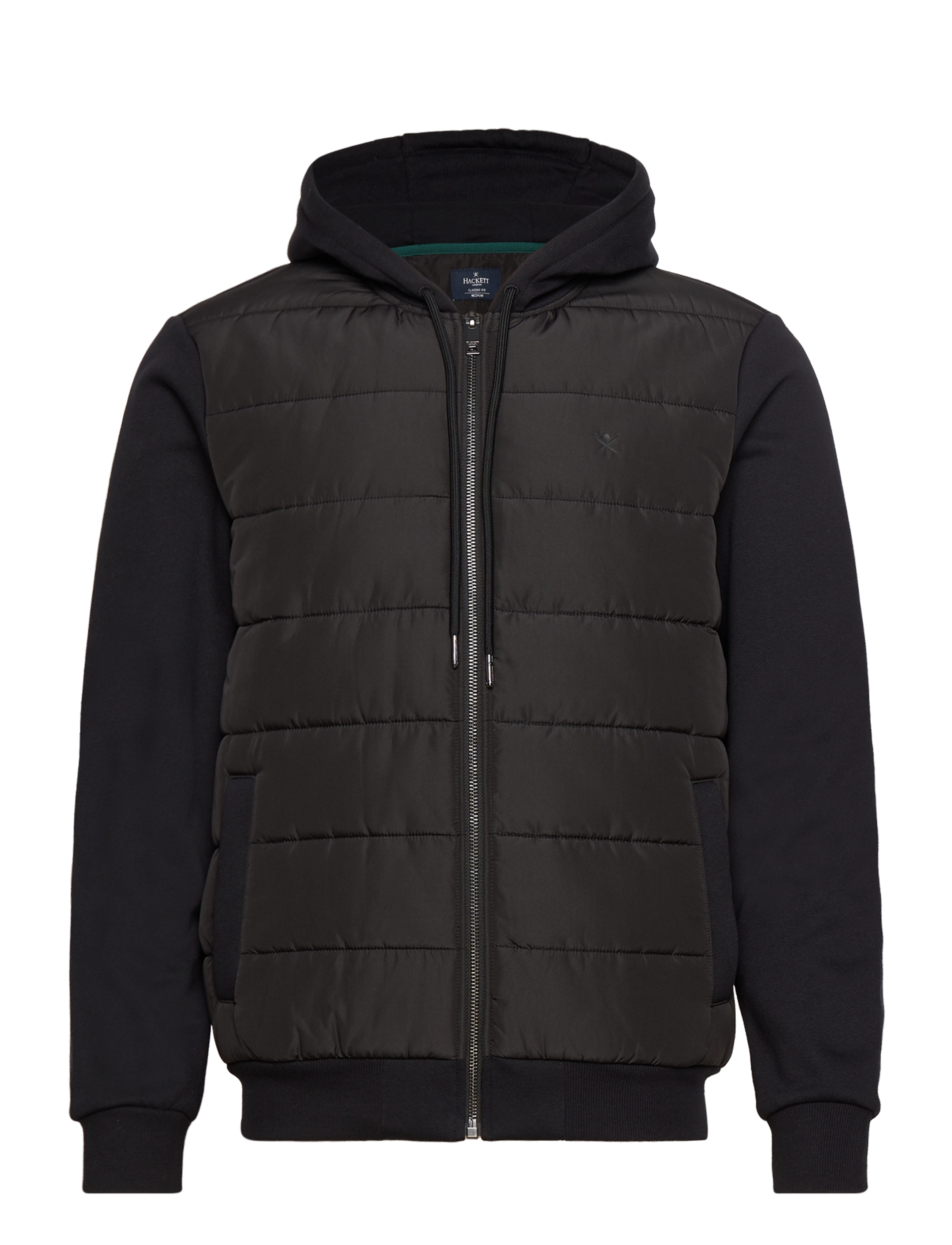 Hackett London - QUILT FRONT HOODY - black - 0