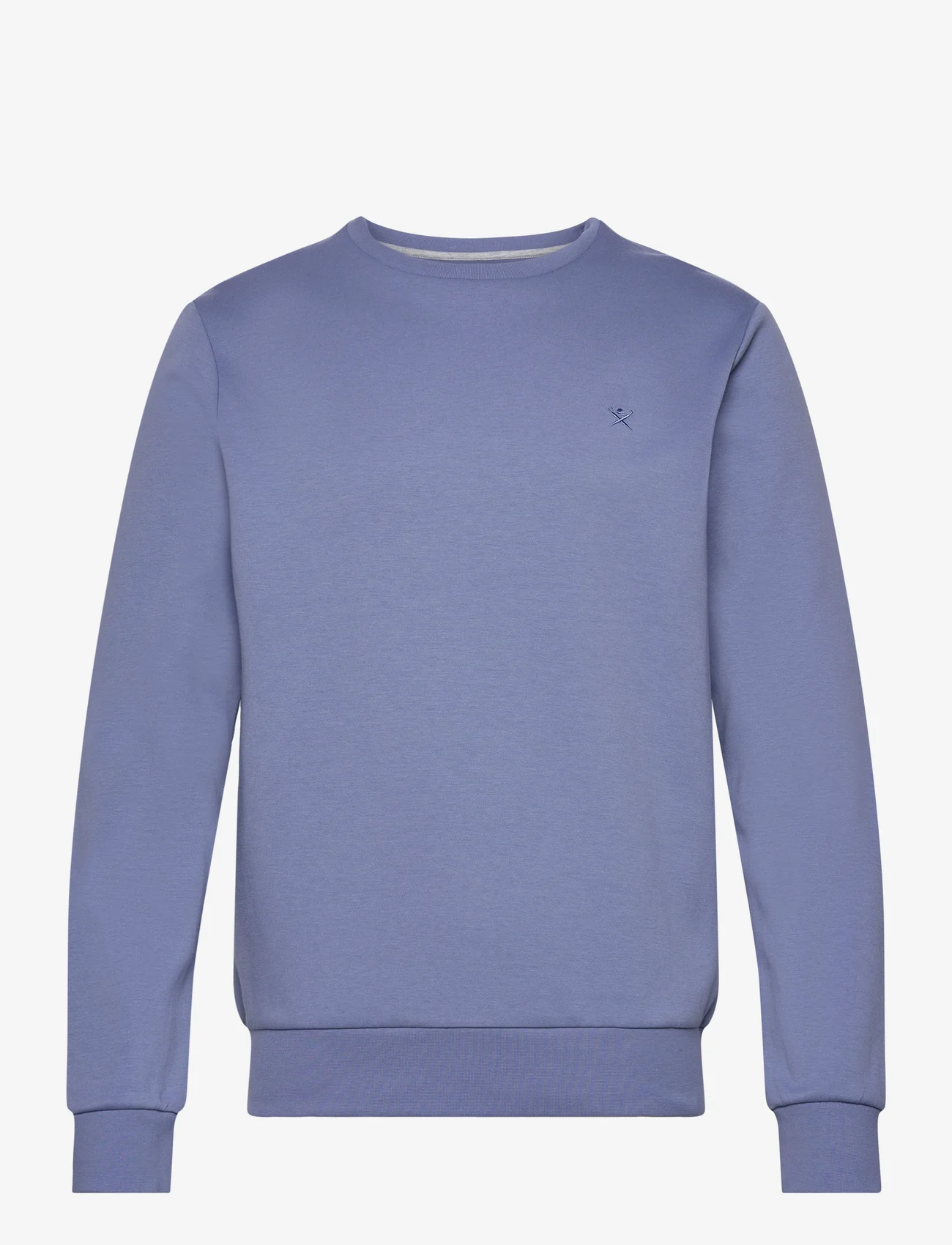 Hackett London - DOUBLE KNIT CREW - sweatshirts - chambray blue - 0
