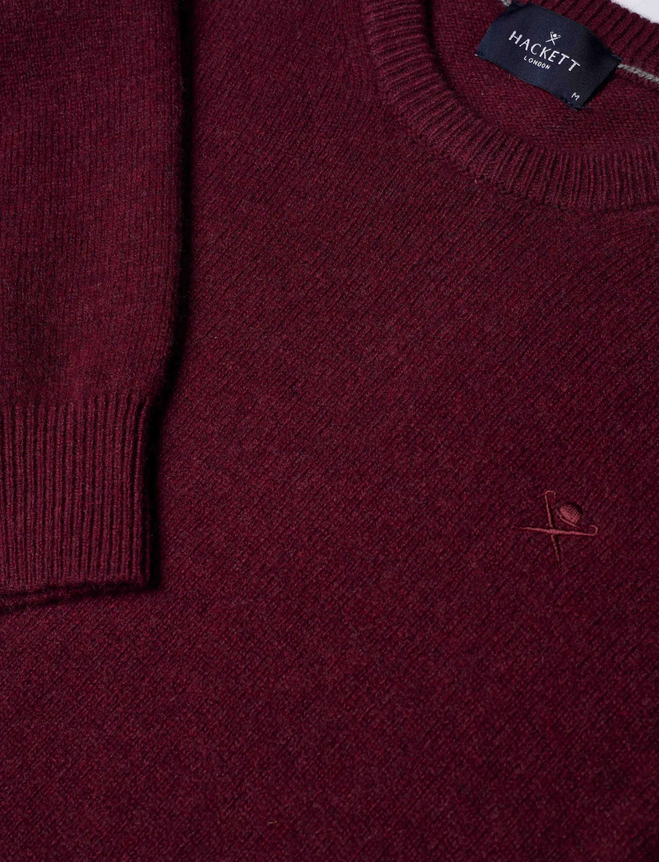 Hackett London - LAMBSWOOL CREW - rundhals - burgundy red - 2