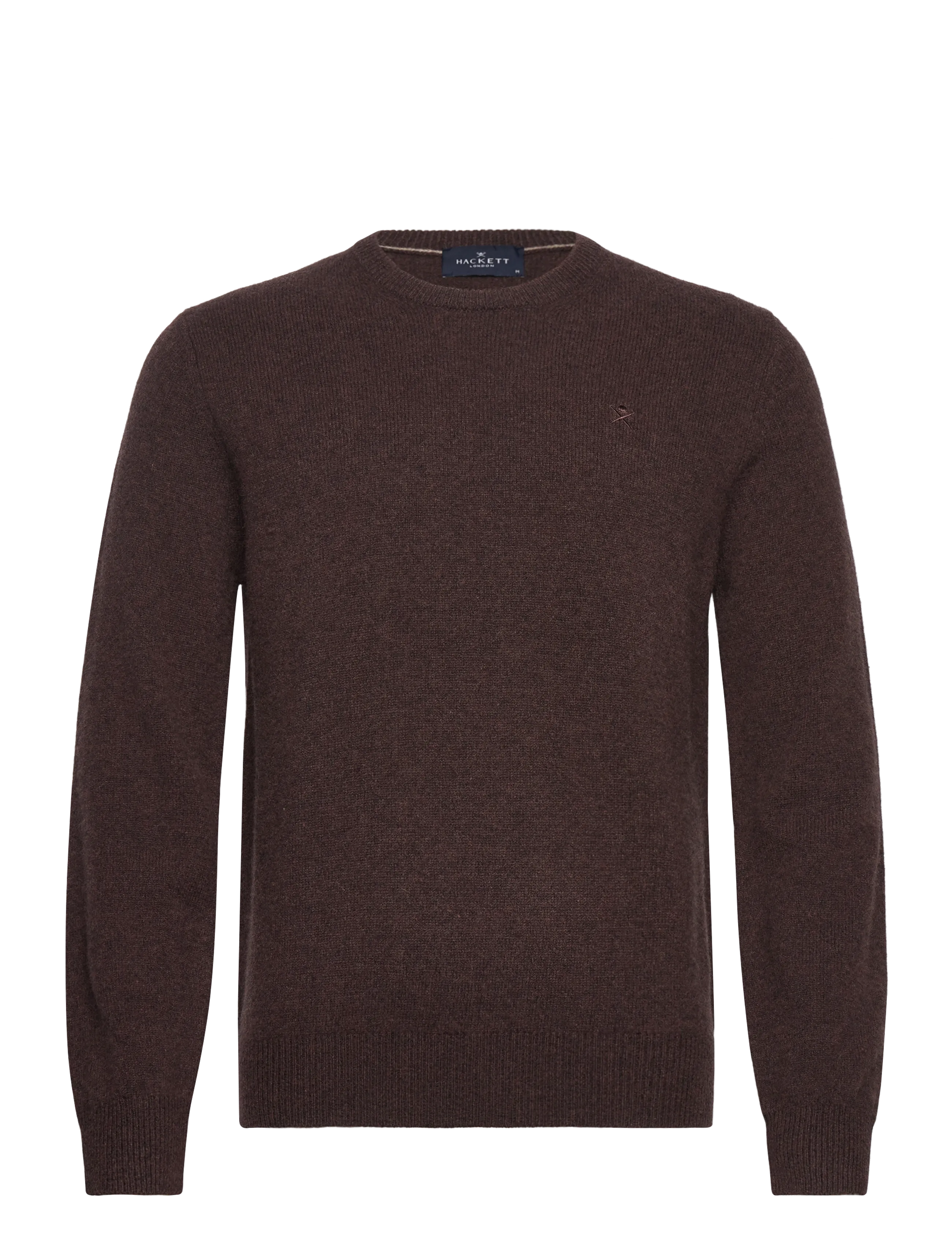 Hackett London LAMBSWOOL CREW - Hackett - DARK BROWN / brown