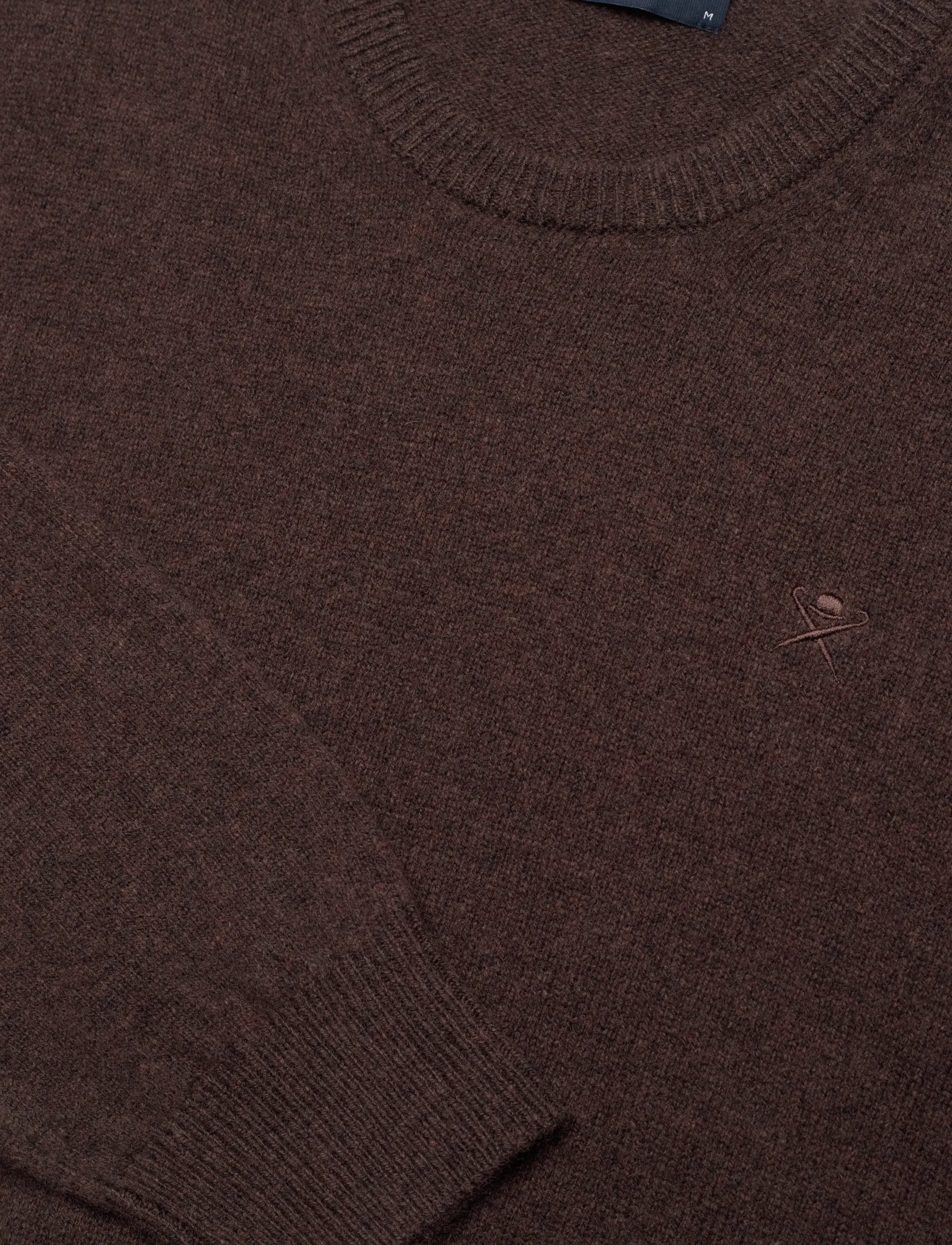 Hackett London - LAMBSWOOL CREW - rundhalsad - dark brown - 2