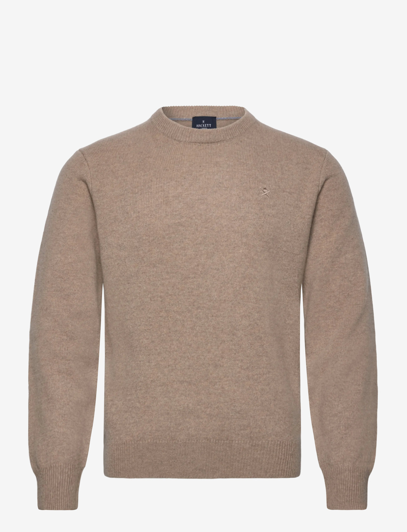 Hackett London - LAMBSWOOL CREW - efterårstøj - malt beige - 0