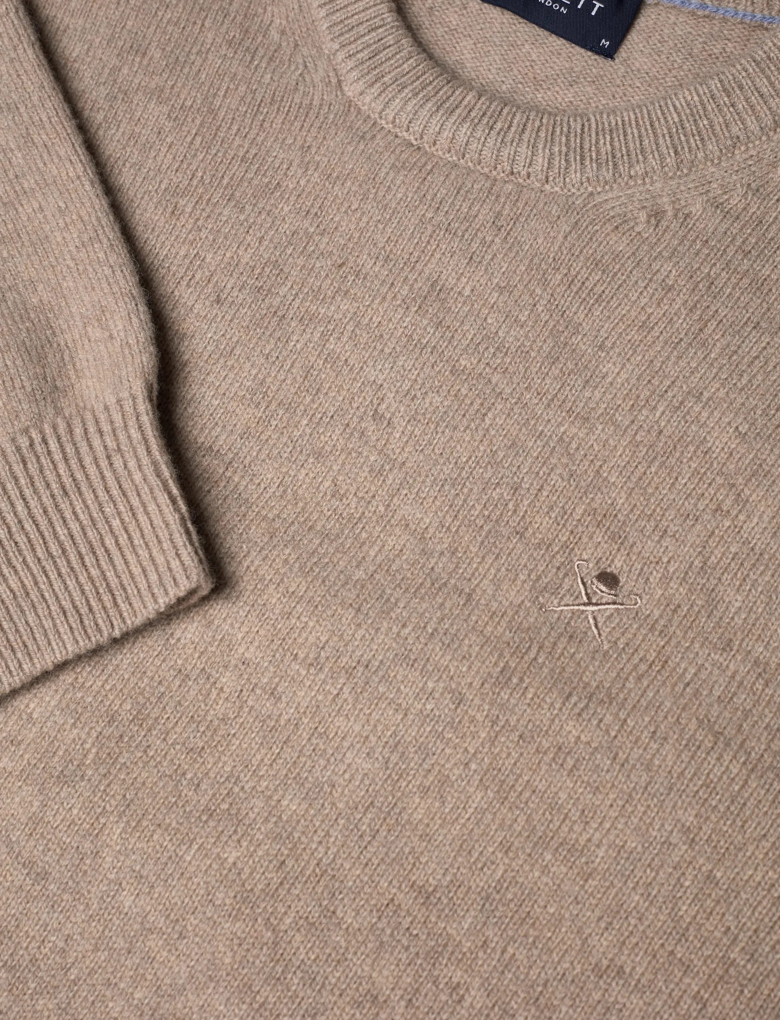 Hackett London - LAMBSWOOL CREW - rundhalsad - malt beige - 2