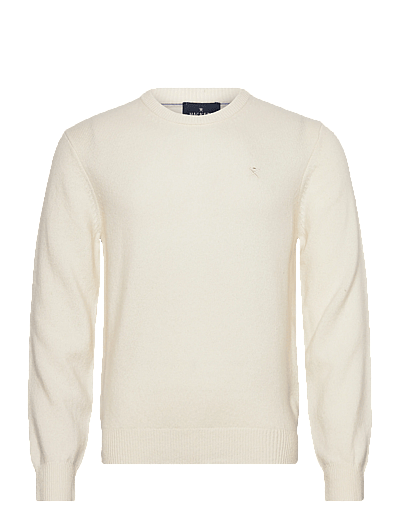 Hackett London LAMBSWOOL CREW - Round Necks - OFF WHITE / cream