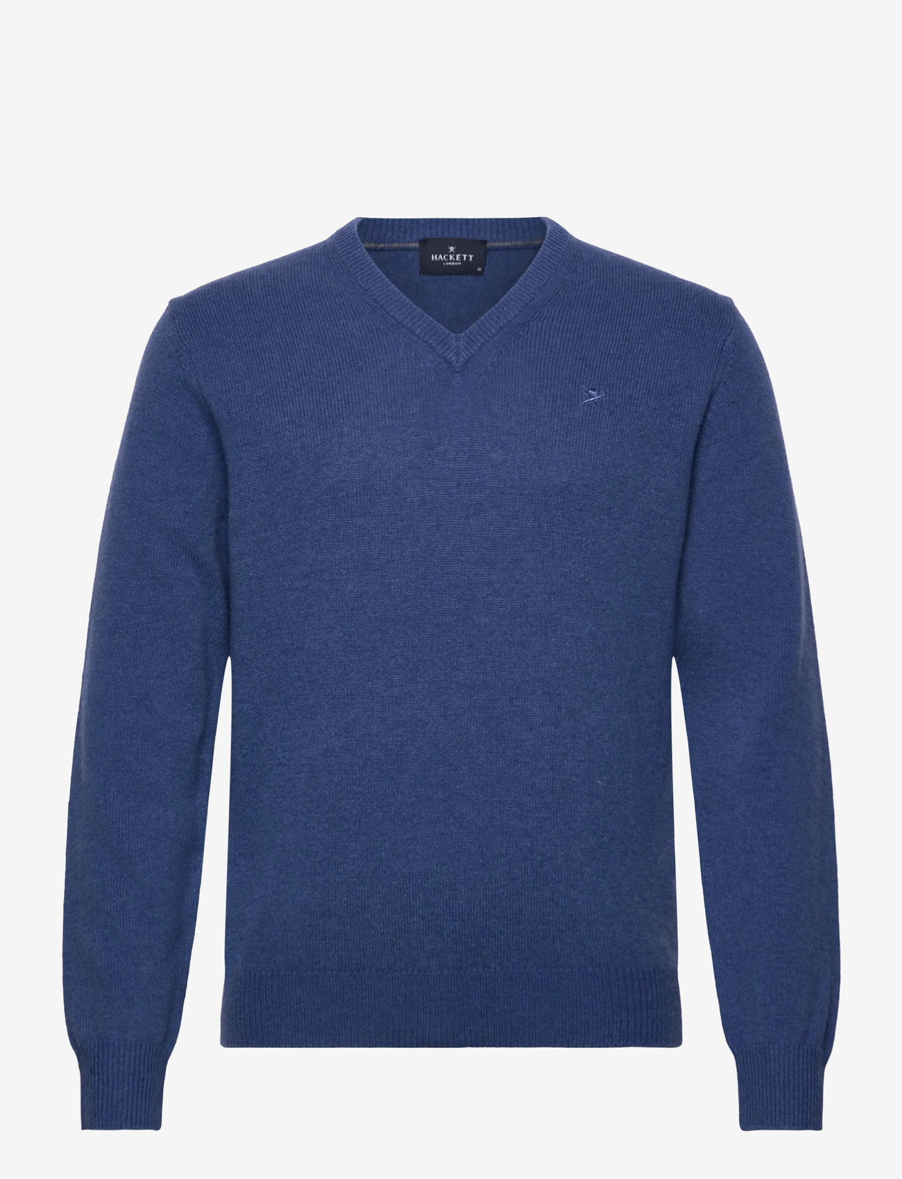 Hackett London - LAMBSWOOL V NECK - efterårstøj - denim blue - 0