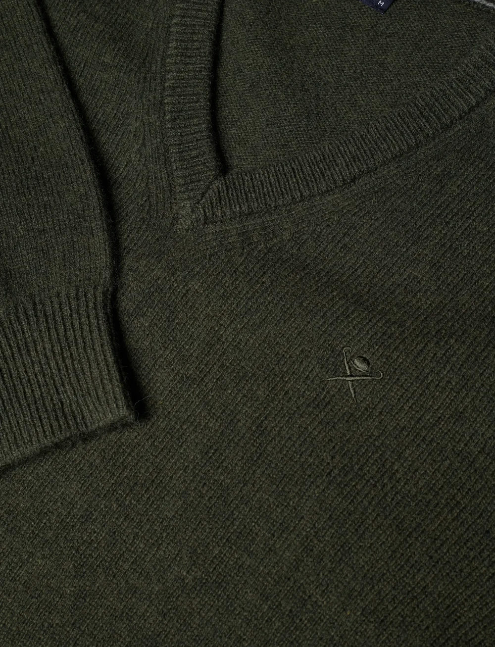 Hackett London - LAMBSWOOL V NECK - v-hals - hunter green - 2