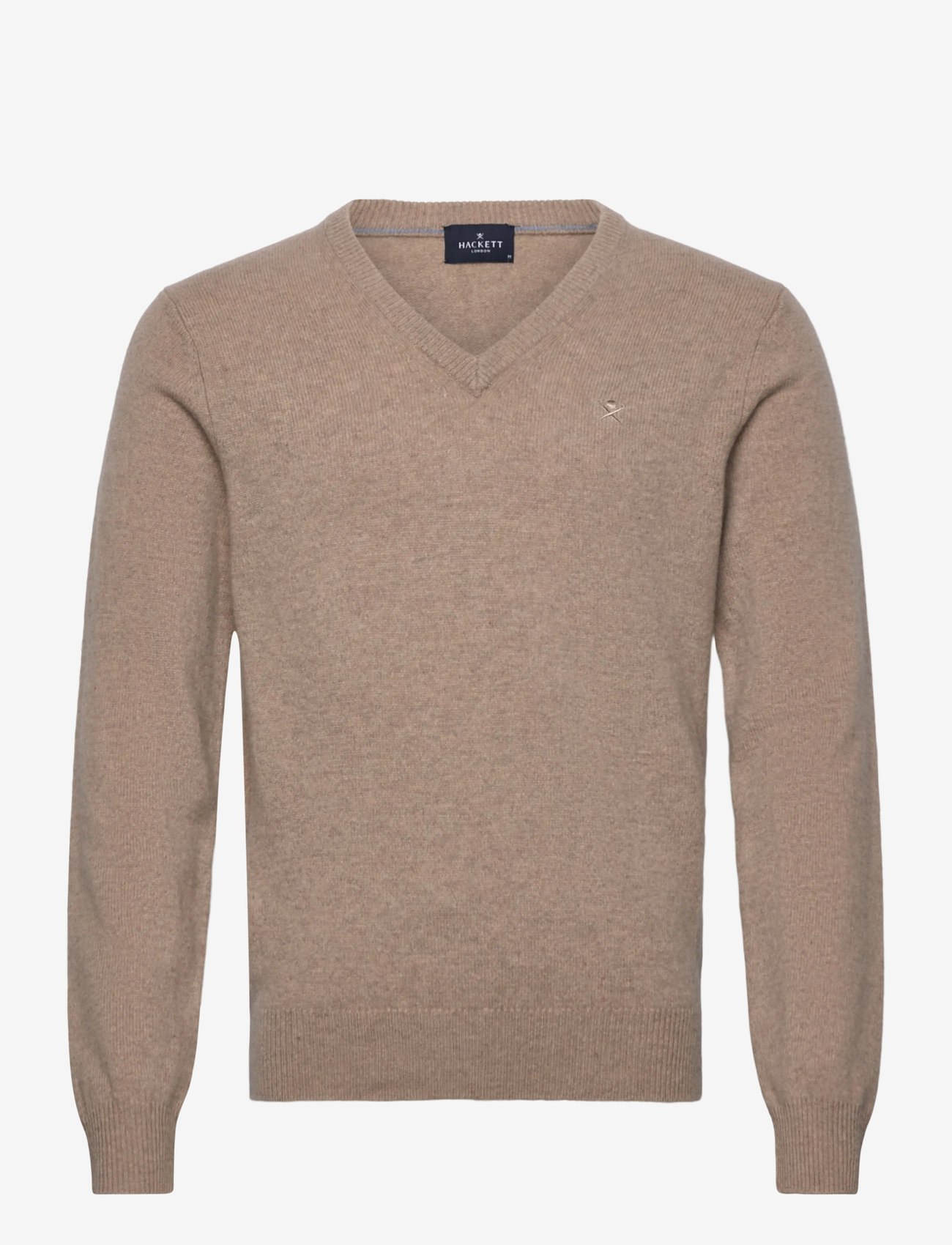 Hackett London - LAMBSWOOL V NECK - herbstliche kleidung - malt beige - 0