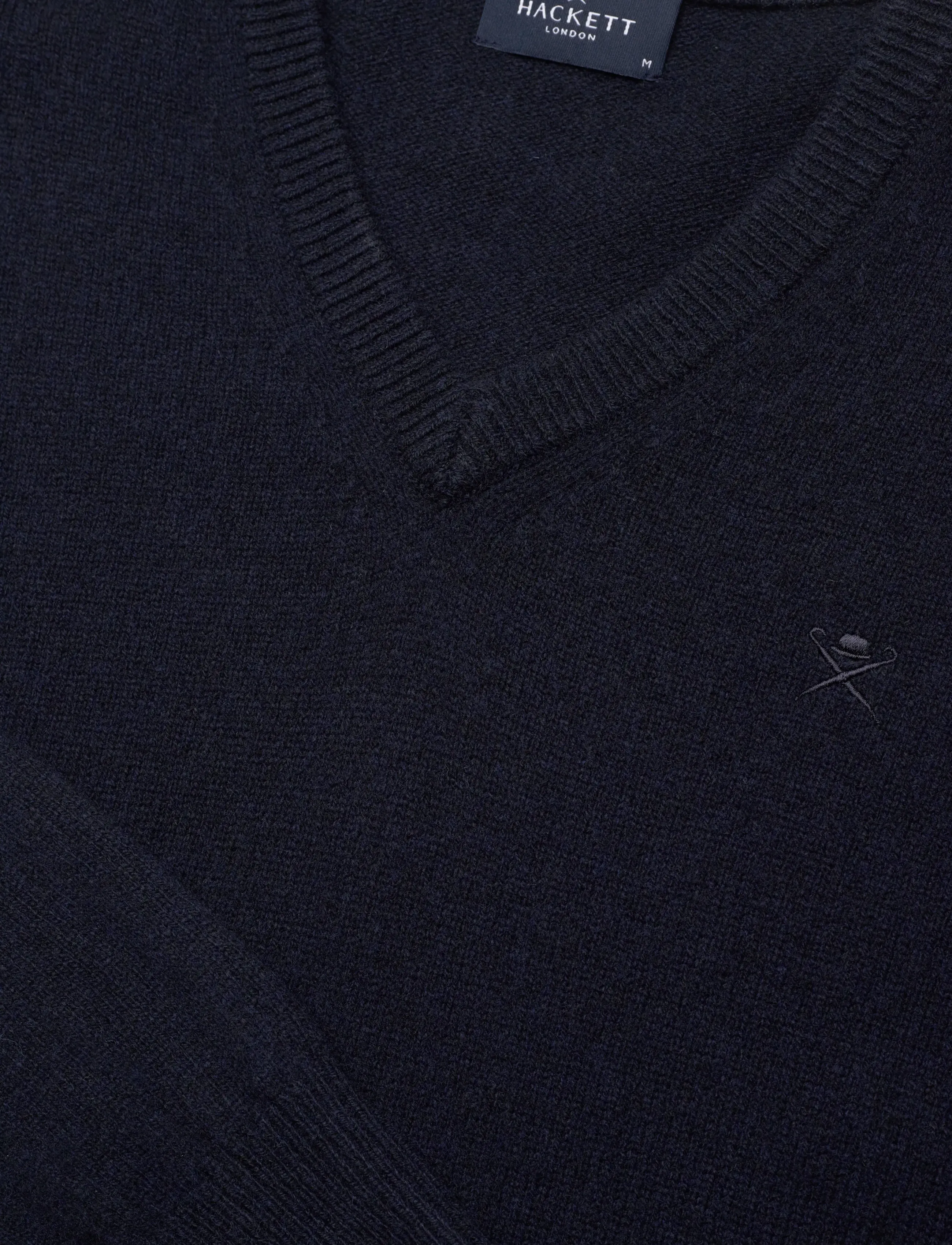 Hackett London - LAMBSWOOL V NECK - basic-strickmode - midnight blue - 2