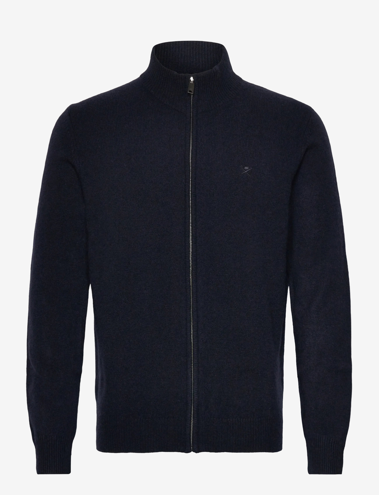 Hackett London - LAMBSWOOL FZIP - herbstliche kleidung - midnight blue - 0