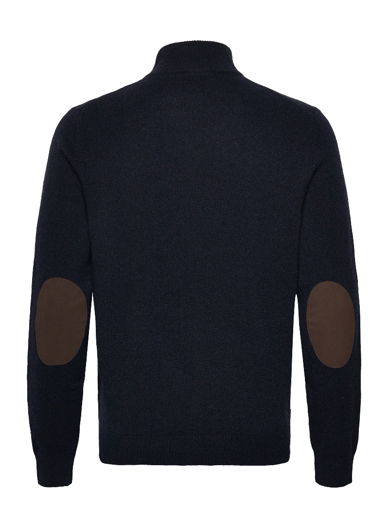 Hackett London - LAMBSWOOL FZIP - pullover mit durchgehendem reißverschluss - midnight blue - 1