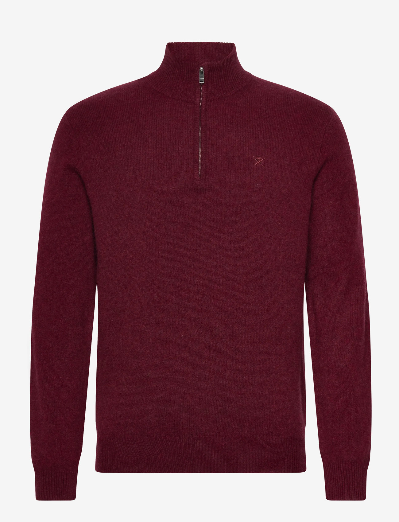 Hackett London - LAMBSWOOL HZIP - herbstliche kleidung - burgundy red - 0