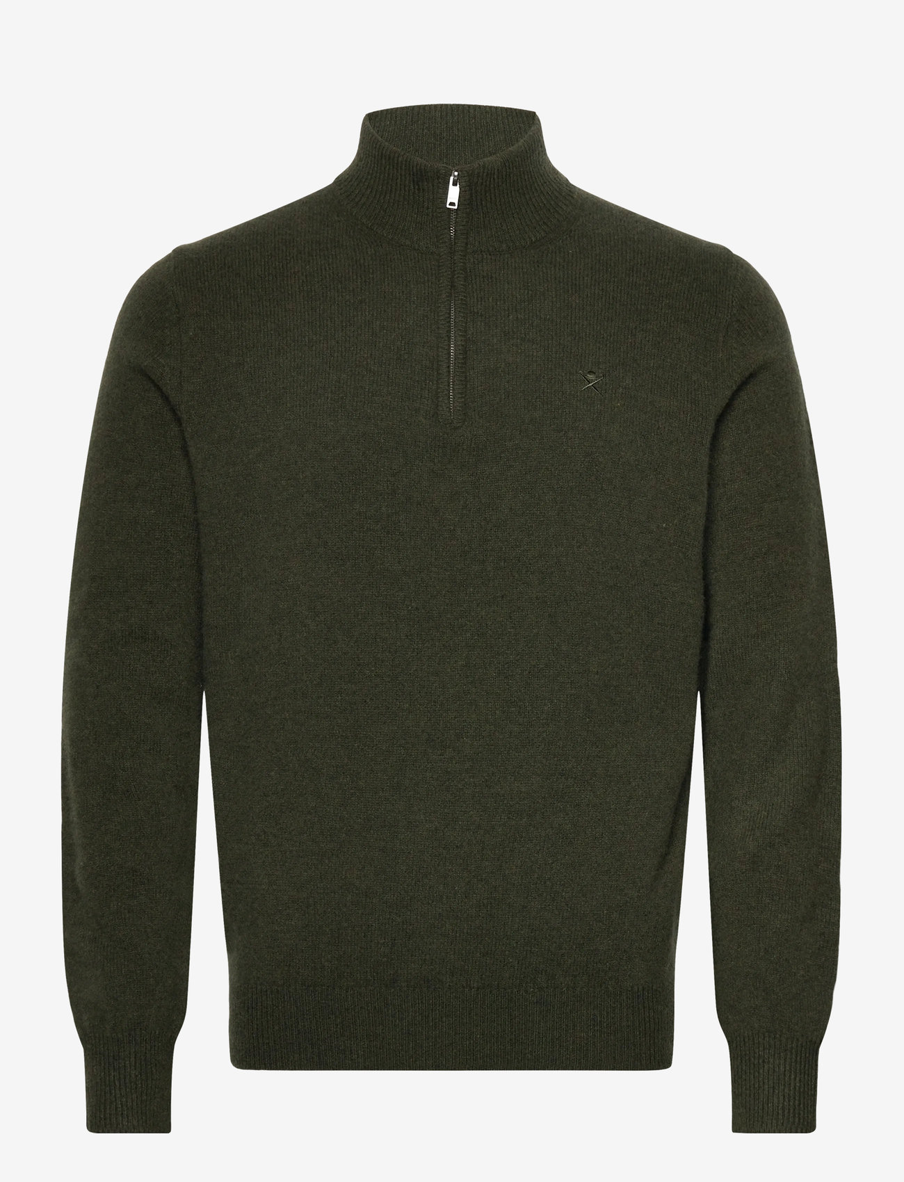 Hackett London - LAMBSWOOL HZIP - herbstliche kleidung - hunter green - 0