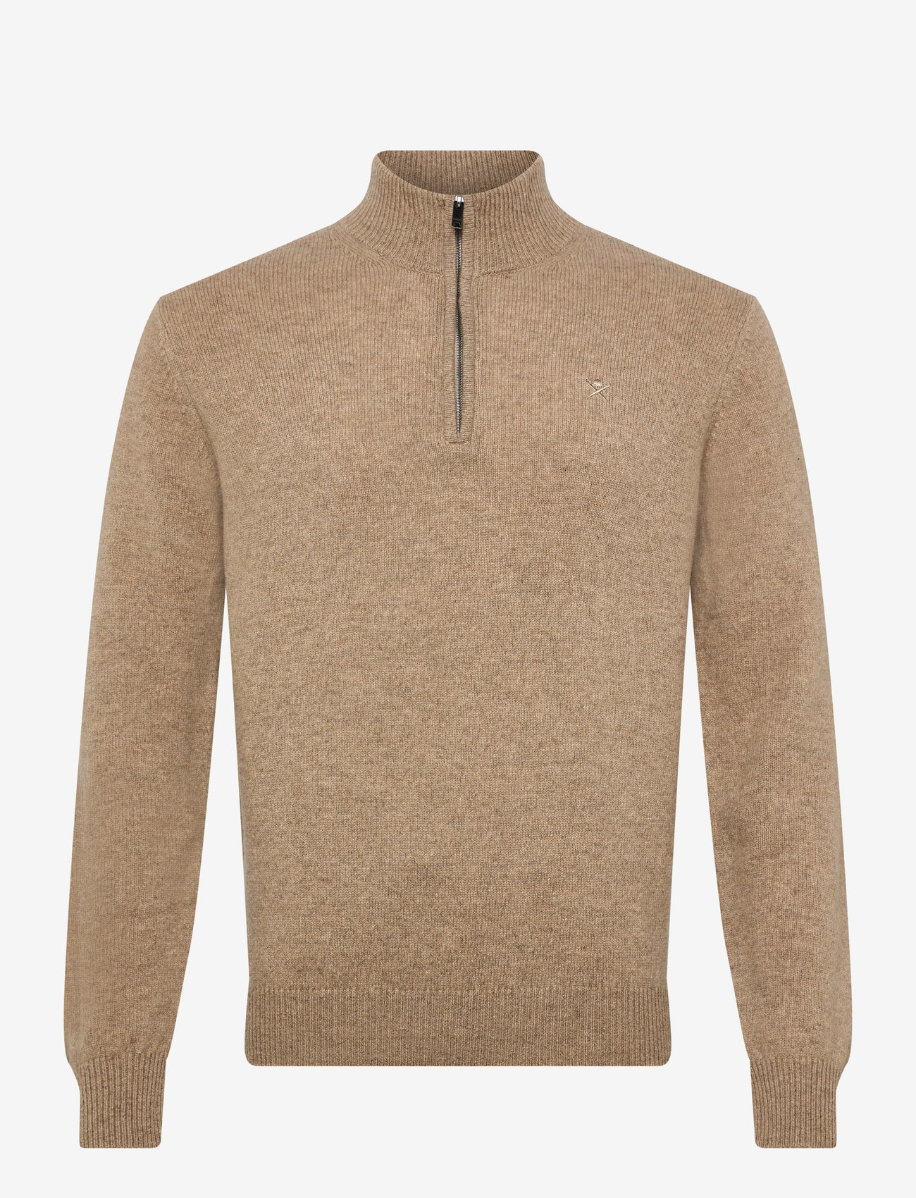 Hackett London - LAMBSWOOL HZIP - efterårstøj - malt beige - 0