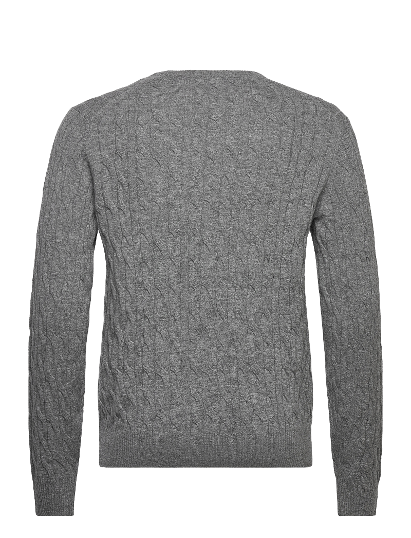 Hackett London - LW CABLE CREW - okrągły dekolt - metal grey - 1