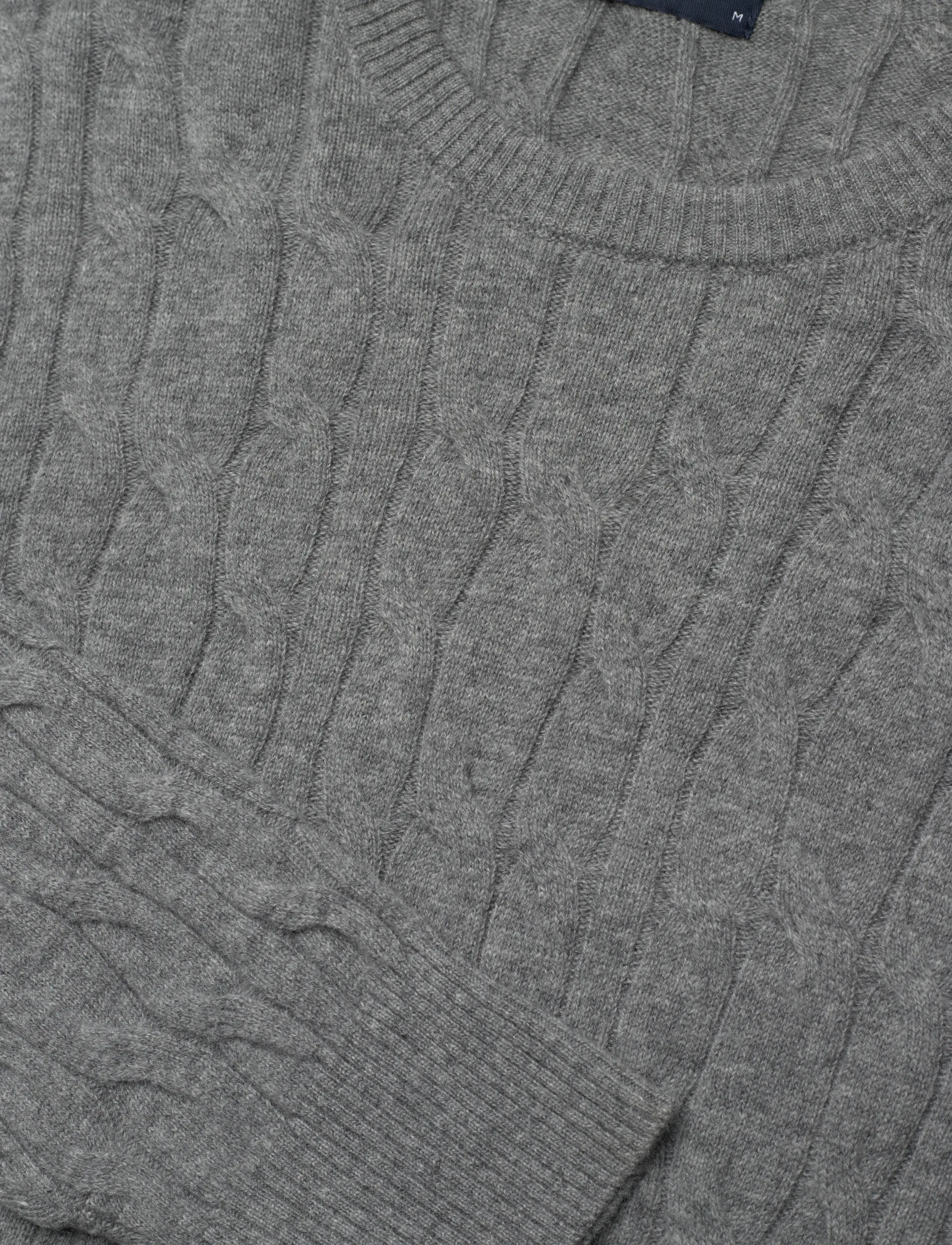 Hackett London - LW CABLE CREW - round necks - metal grey - 2