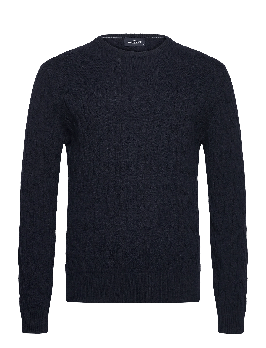 Hackett London - LW CABLE CREW - rundhalsad - midnight blue - 0