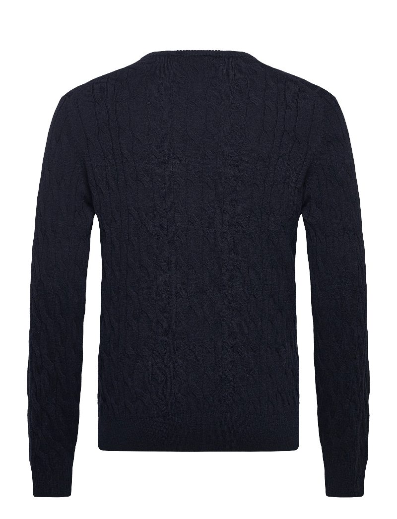 Hackett London - LW CABLE CREW - rundhalsad - midnight blue - 1