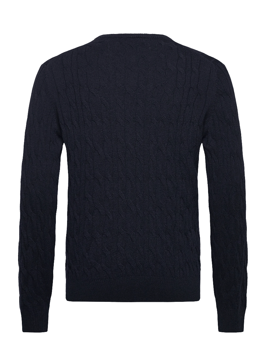 Hackett London - LW CABLE CREW - rundhalsad - midnight blue - 1