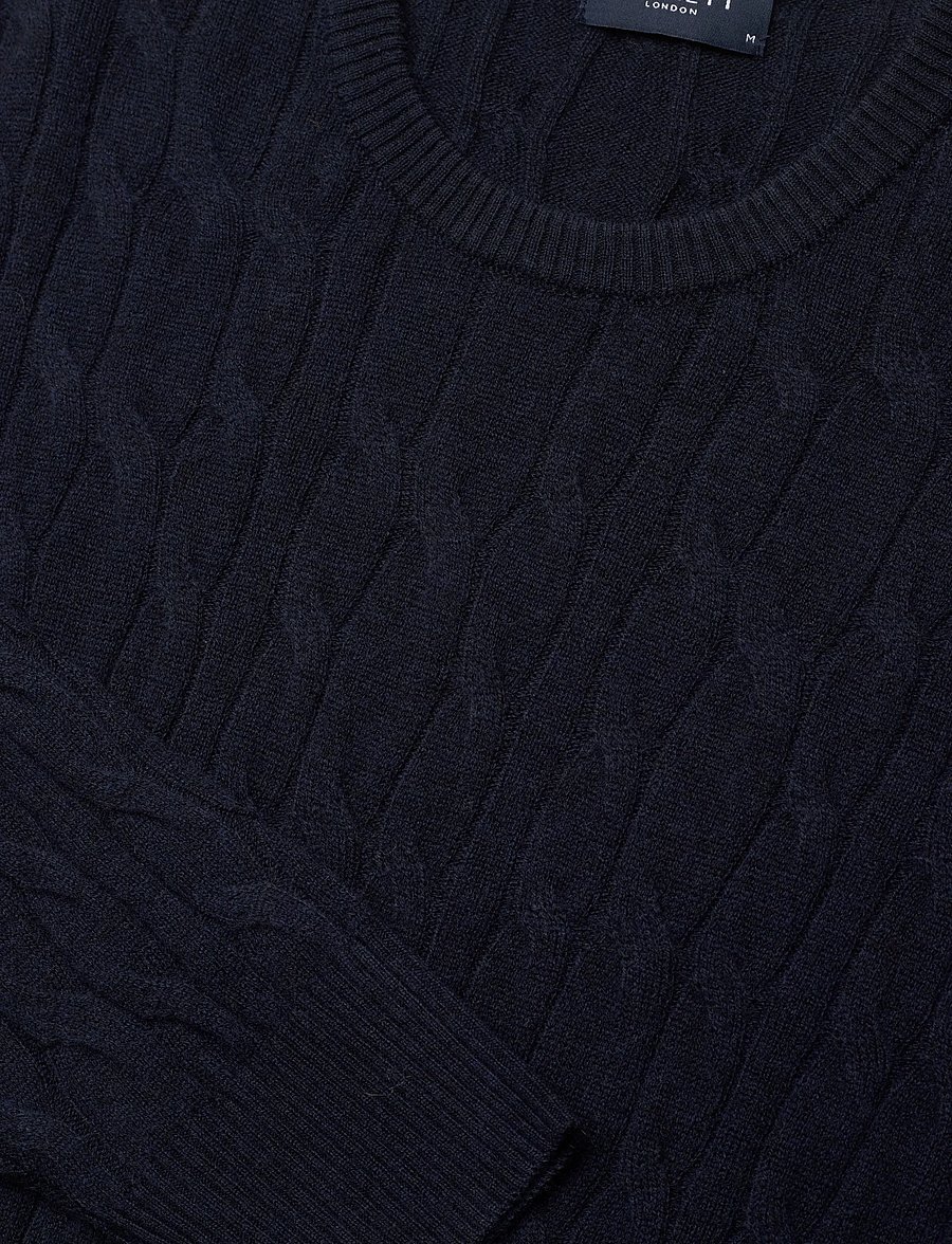 Hackett London - LW CABLE CREW - rundhalsad - midnight blue - 2