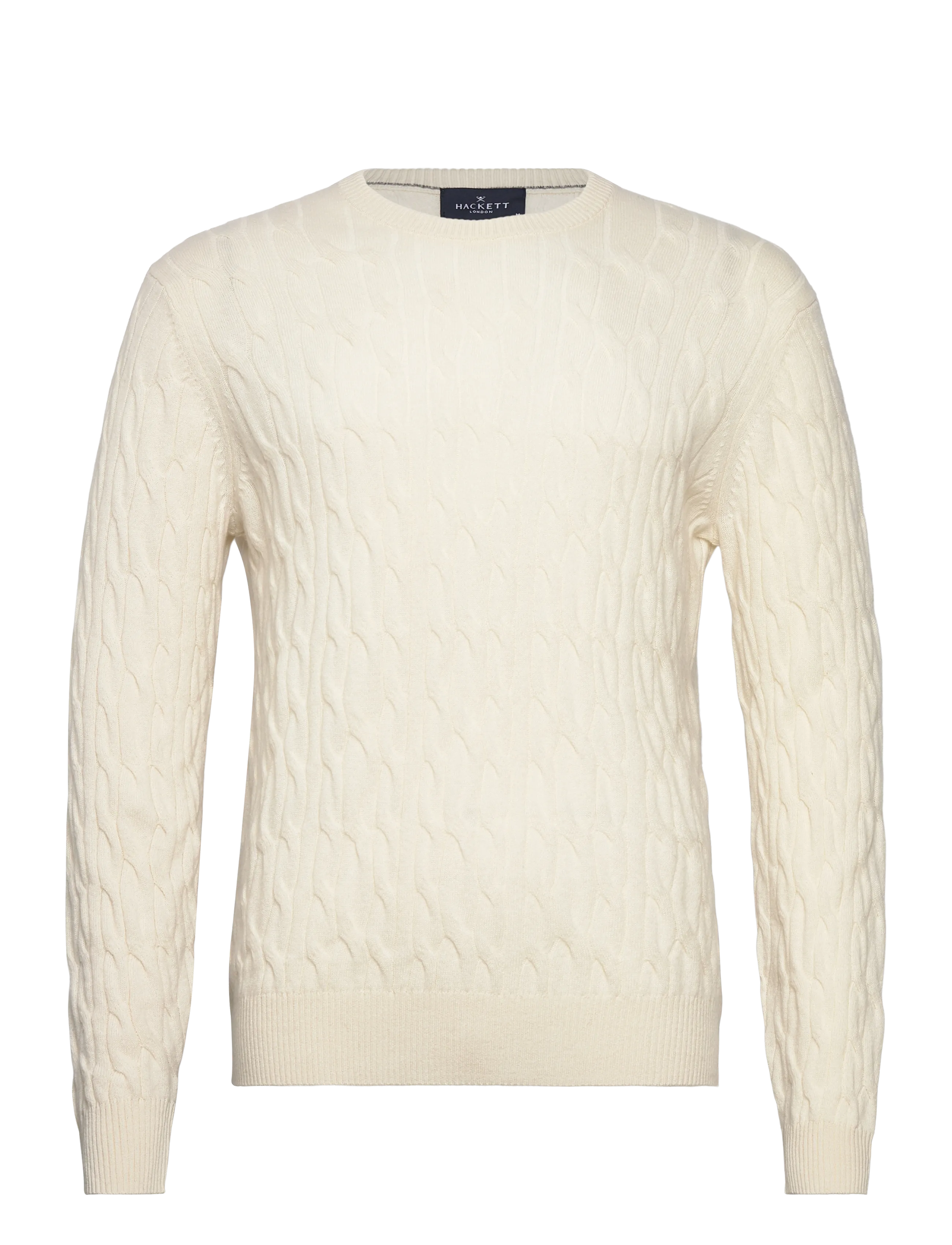 HACKETT LONDON Lw Cable Crew Cream - L - Herren