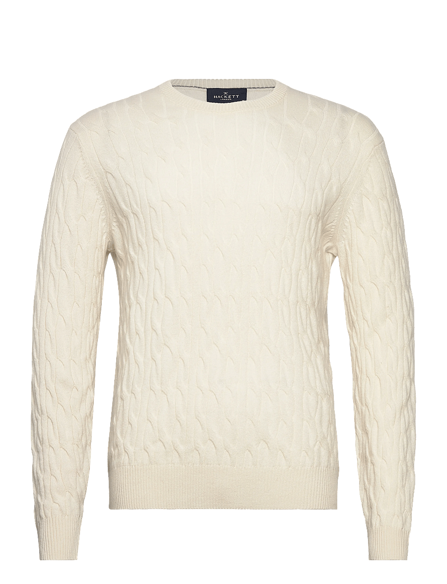 Hackett London - LW CABLE CREW - rundhalsad - off white - 0