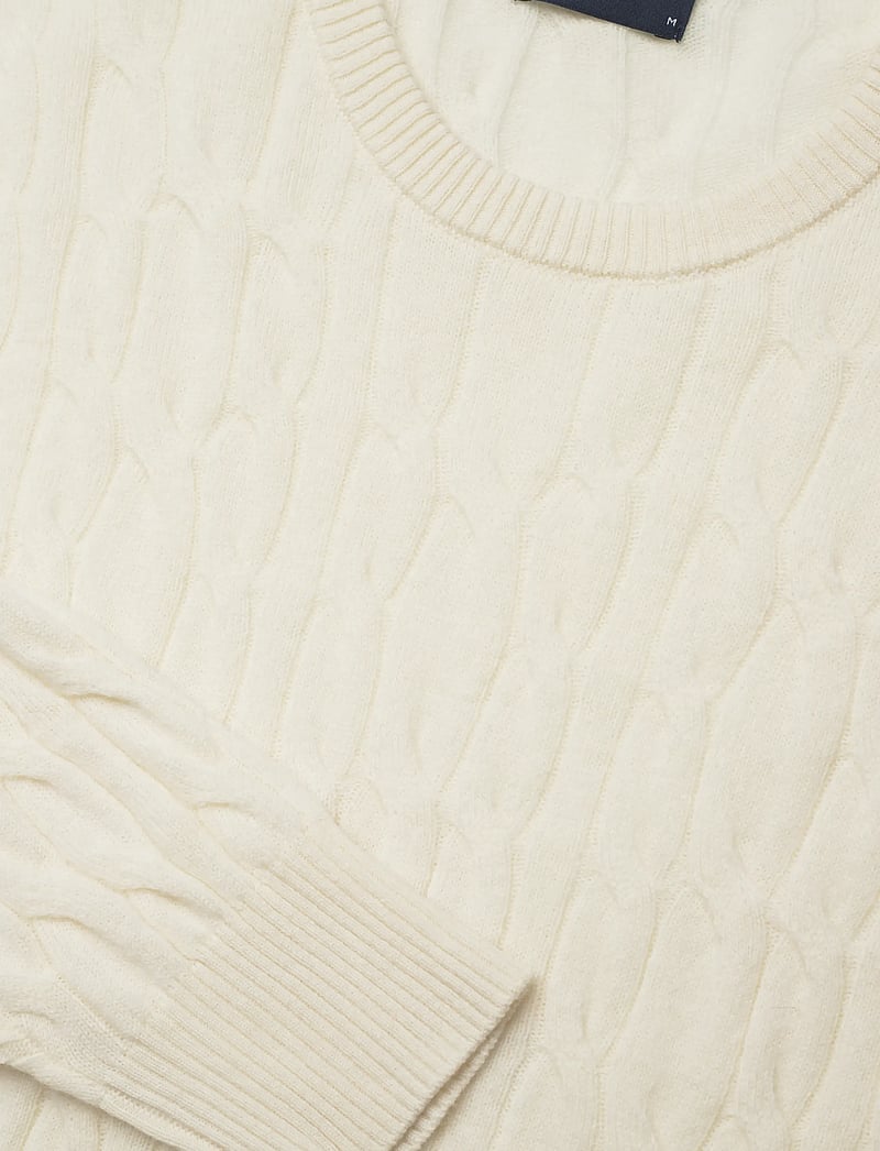 Hackett London - LW CABLE CREW - rundhalsad - off white - 2