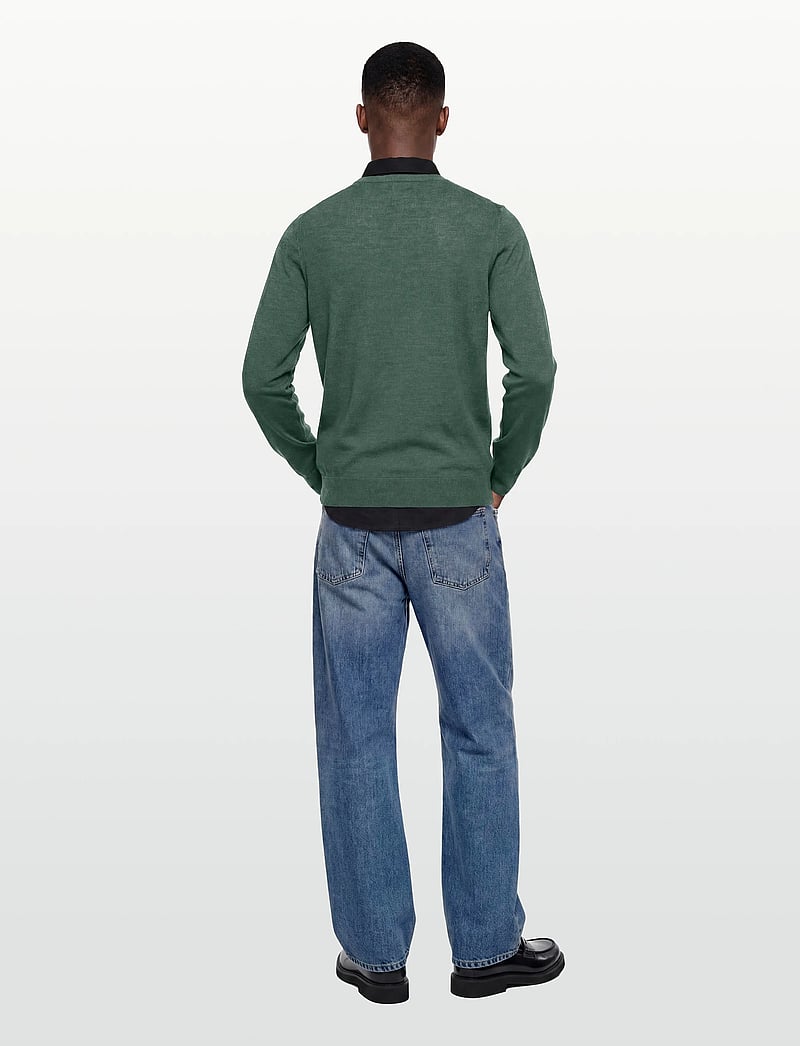 Hackett London - ESS MERINO CREW - rund hals - army green - 4