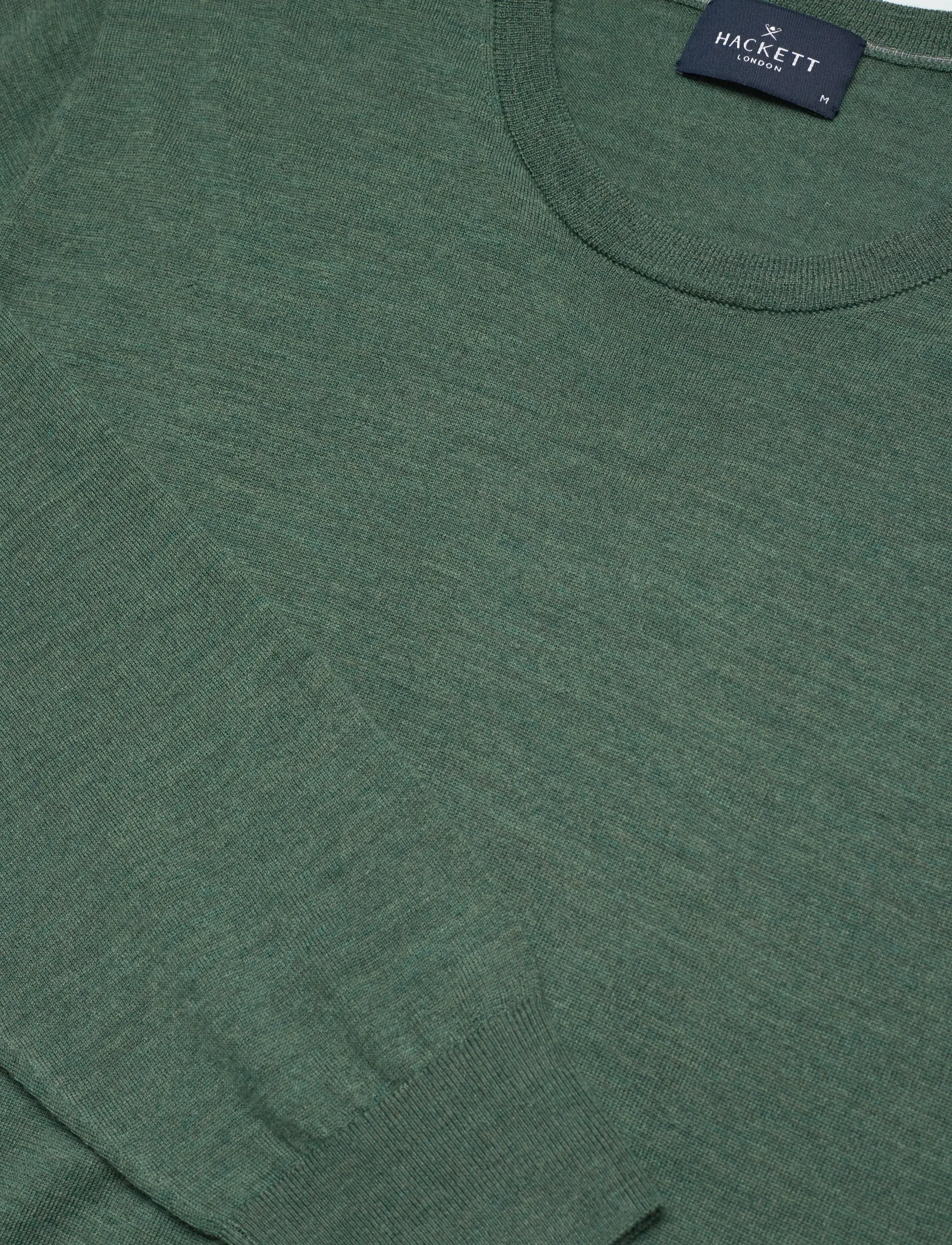 Hackett London - ESS MERINO CREW - basic-strickmode - army green - 5