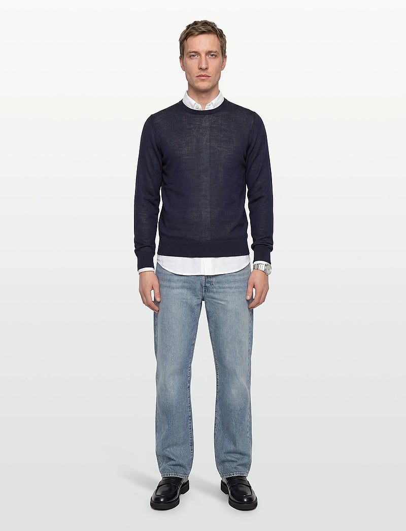Hackett London - ESS MERINO CREW - rundhals - old navy - 0