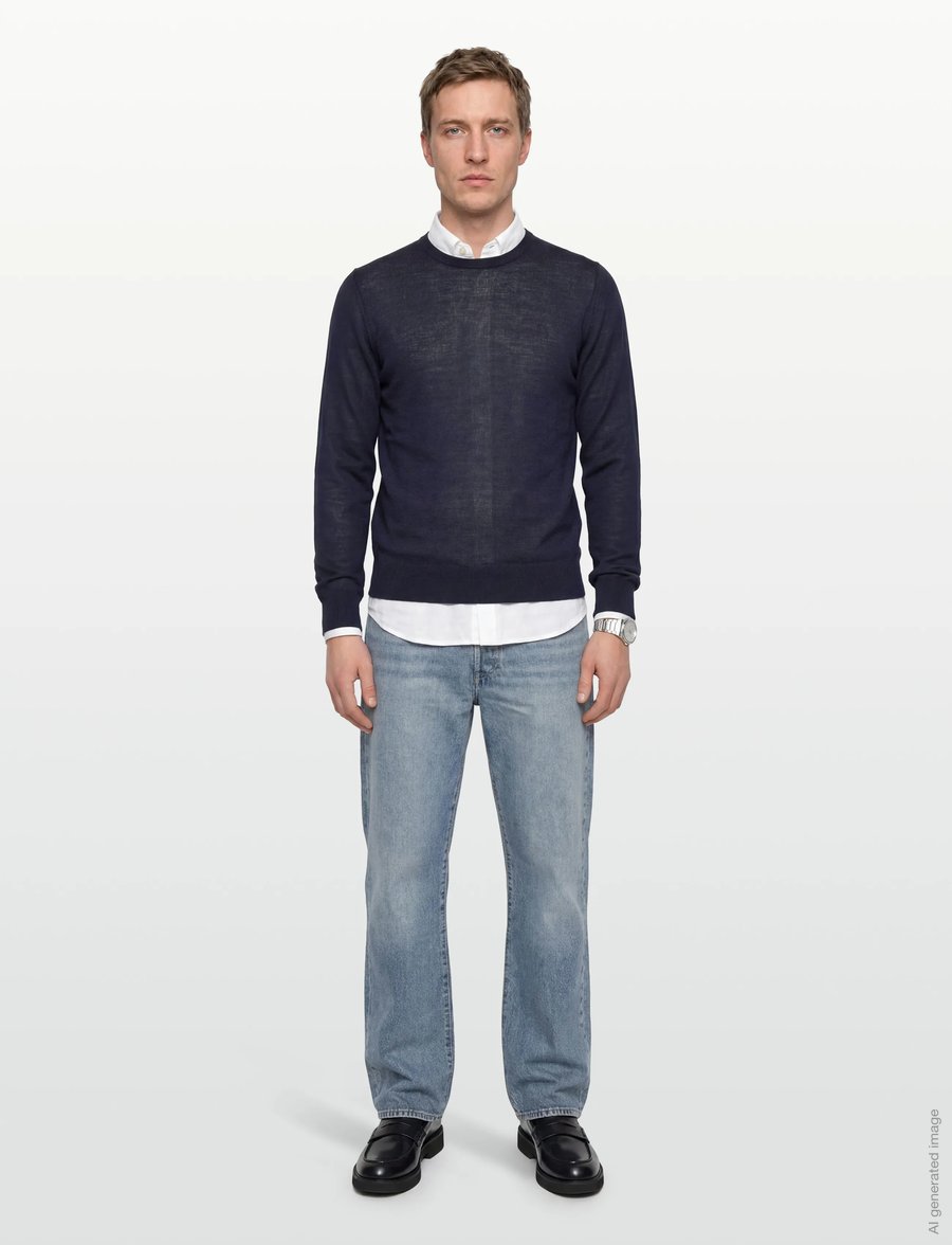 Hackett London - ESS MERINO CREW - rund hals - old navy - 0
