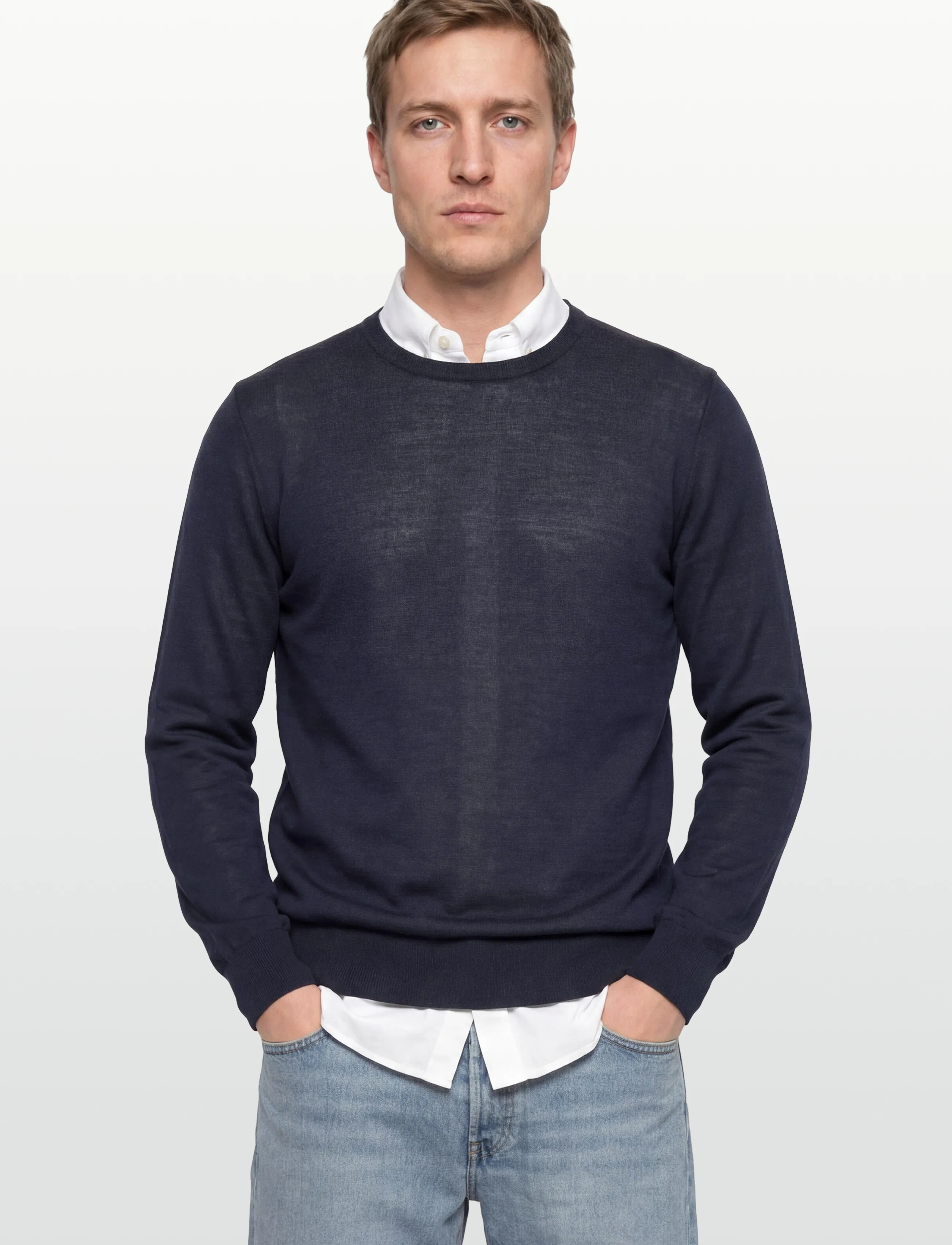Hackett London - ESS MERINO CREW - basic knitwear - old navy - 3