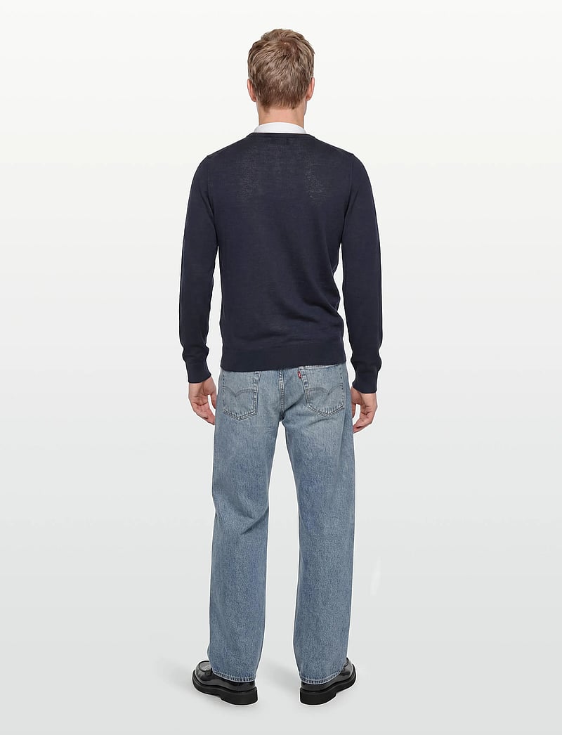 Hackett London - ESS MERINO CREW - rundhals - old navy - 4