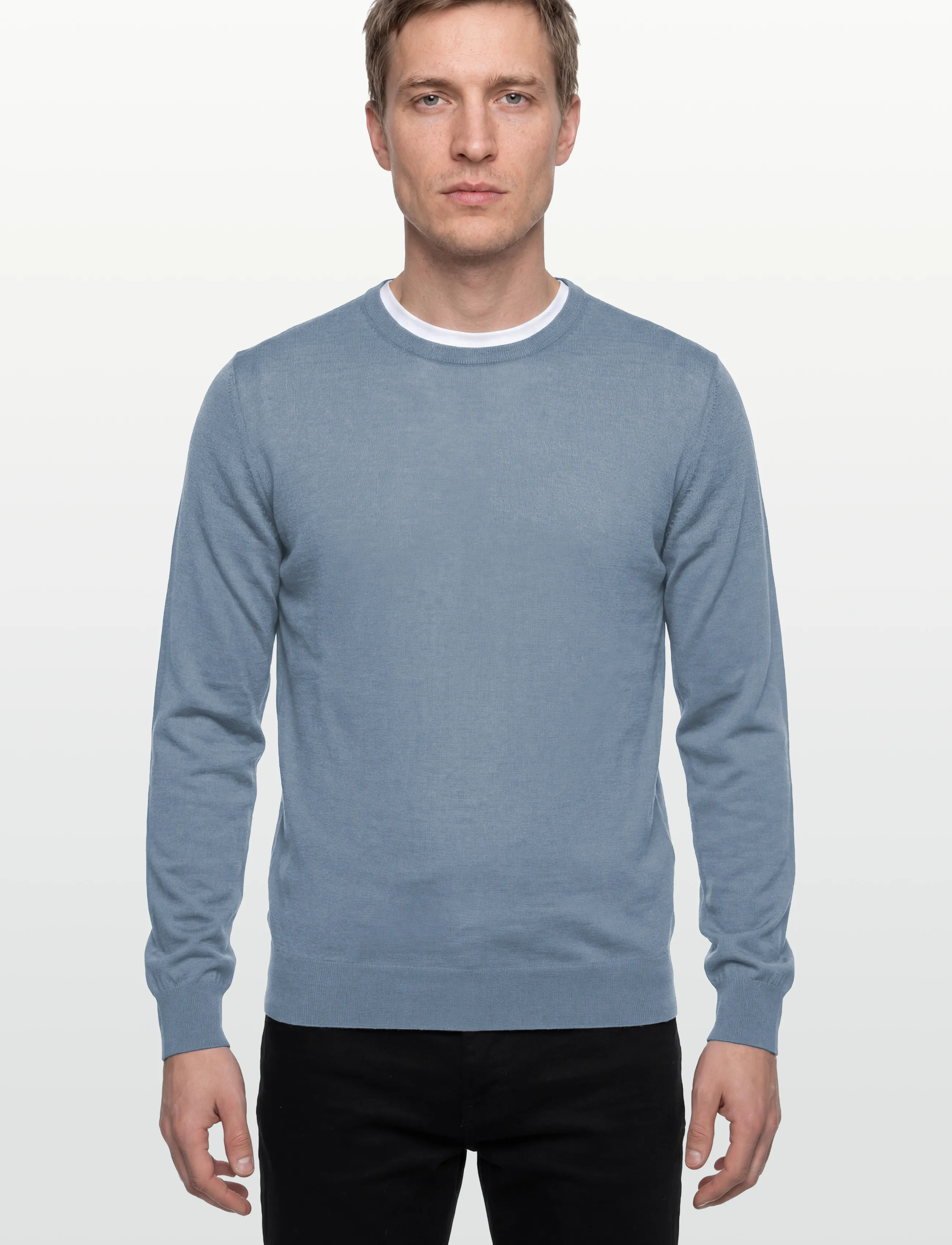 Hackett London - ESS MERINO CREW - knitwear - thames blue - 3