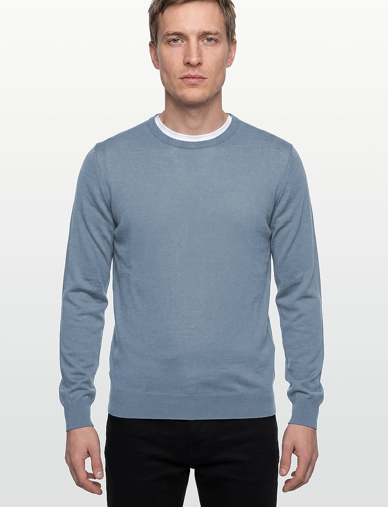 Hackett London - ESS MERINO CREW - rundhals - thames blue - 3